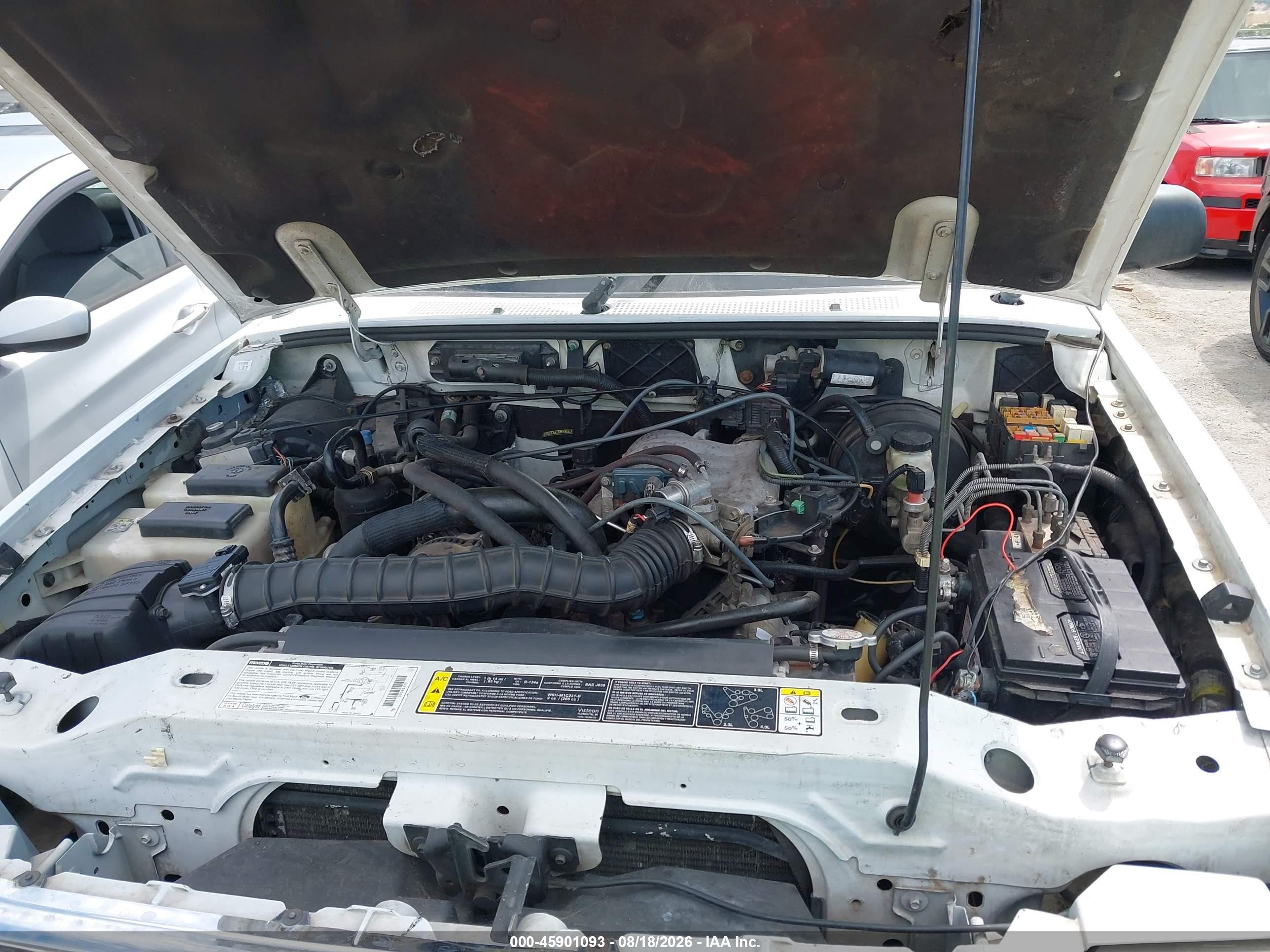 2001 Mazda B3000 Se White vin: 4F4ZR17U71TM28859