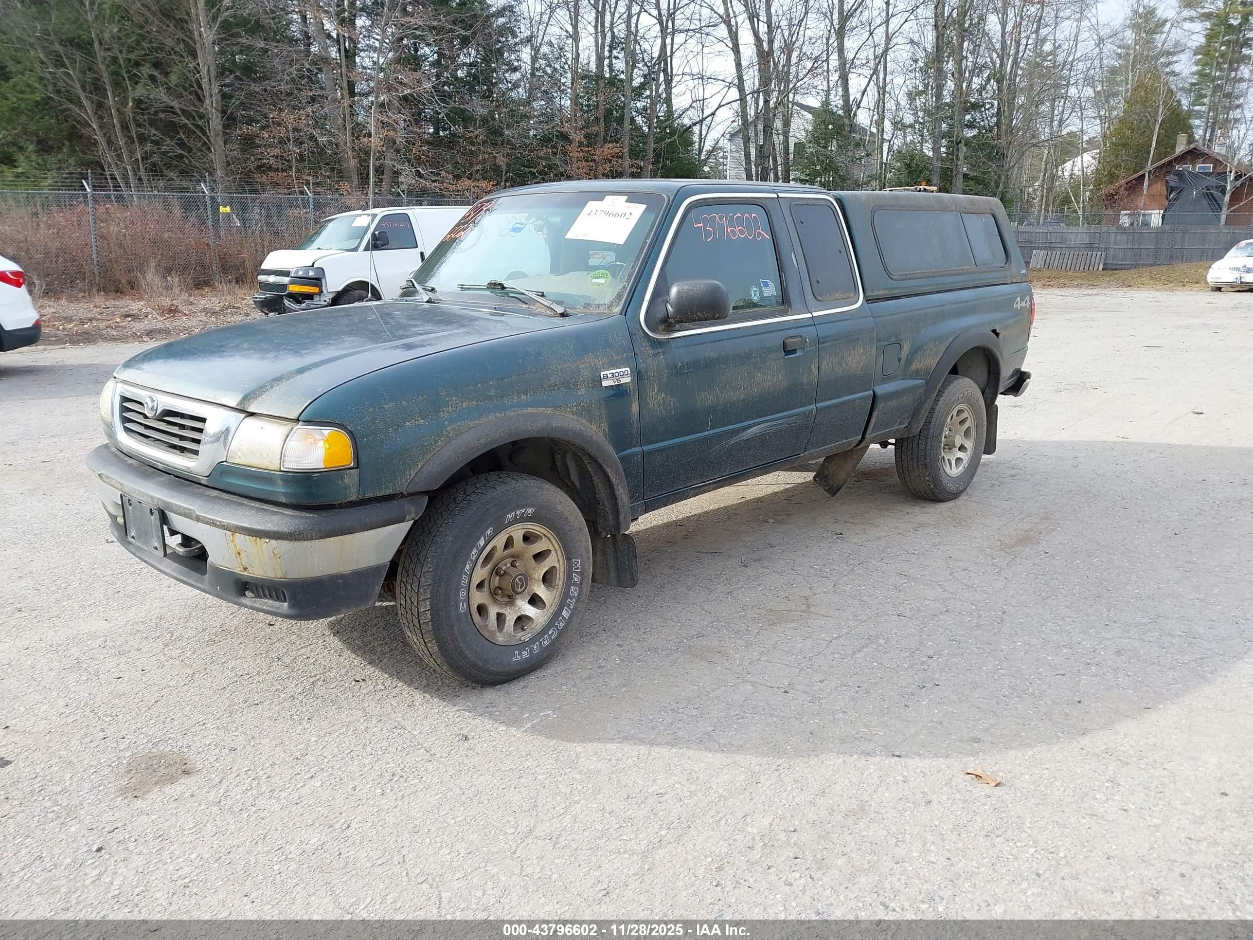 1998 Mazda B3000 Se Green vin: 4F4ZR17U8WTM42082