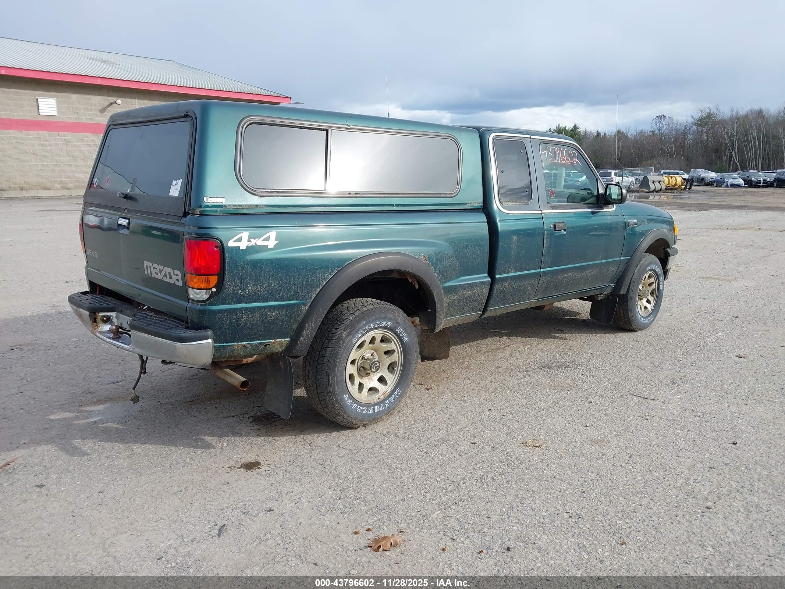 1998 Mazda B3000 Se Green vin: 4F4ZR17U8WTM42082