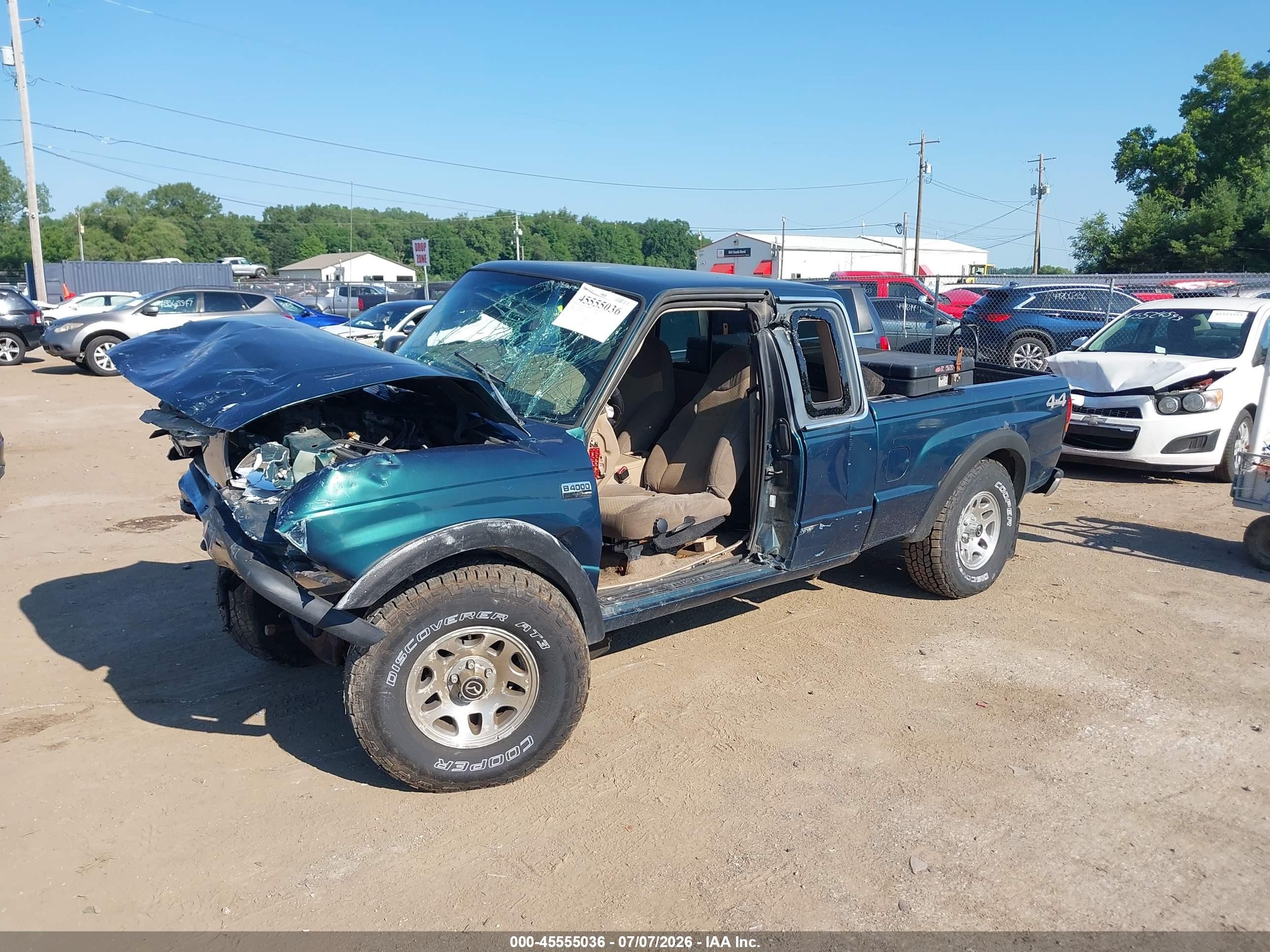 1998 Mazda B4000 Se Зеленый vin: 4F4ZR17X3WTM41240