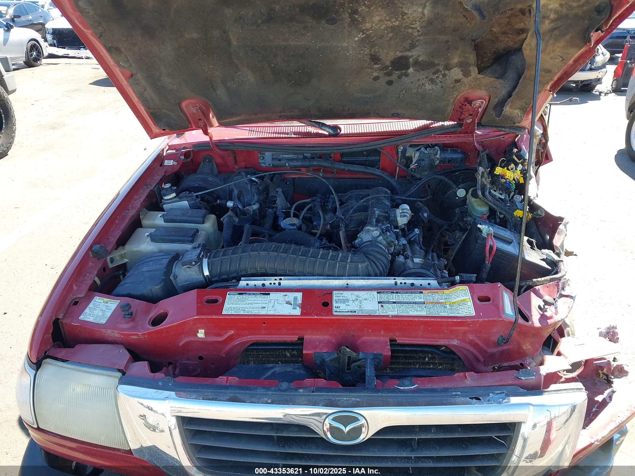 1999 Mazda B4000 Se/tl Red vin: 4F4ZR17X3XTM15559