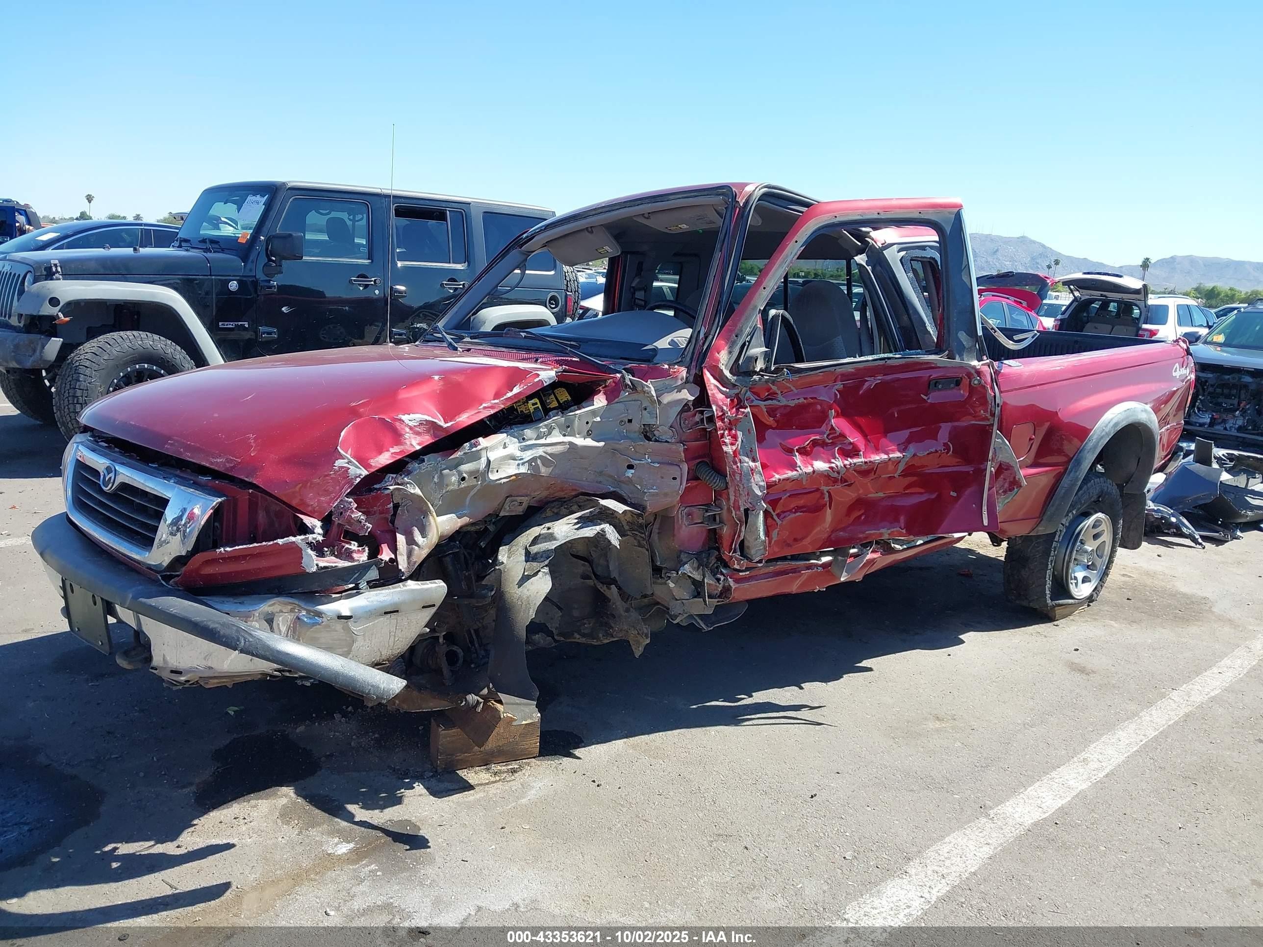 1999 Mazda B4000 Se/tl Red vin: 4F4ZR17X3XTM15559