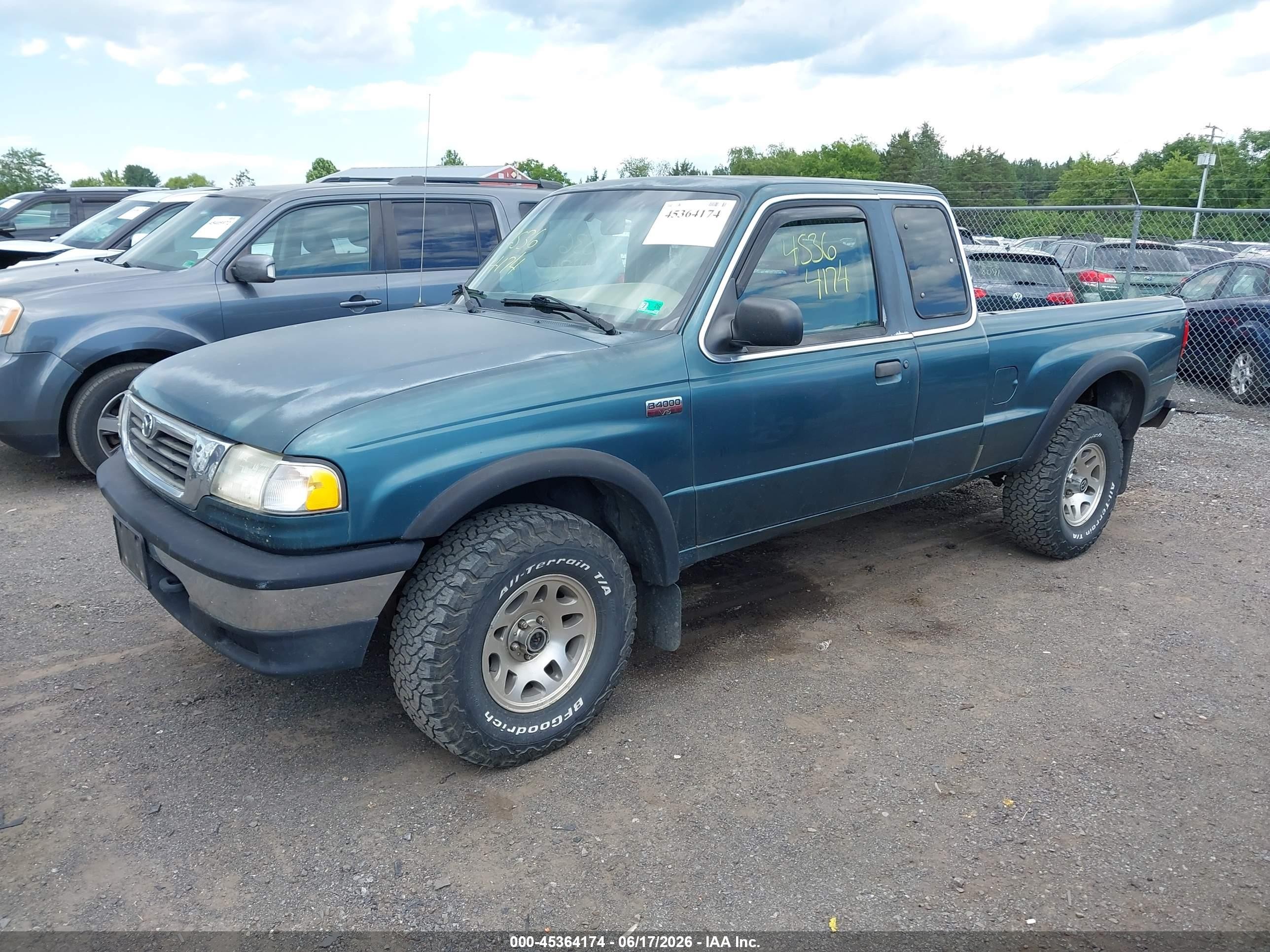 1998 Mazda B4000 Se Green vin: 4F4ZR17X6WTM28708