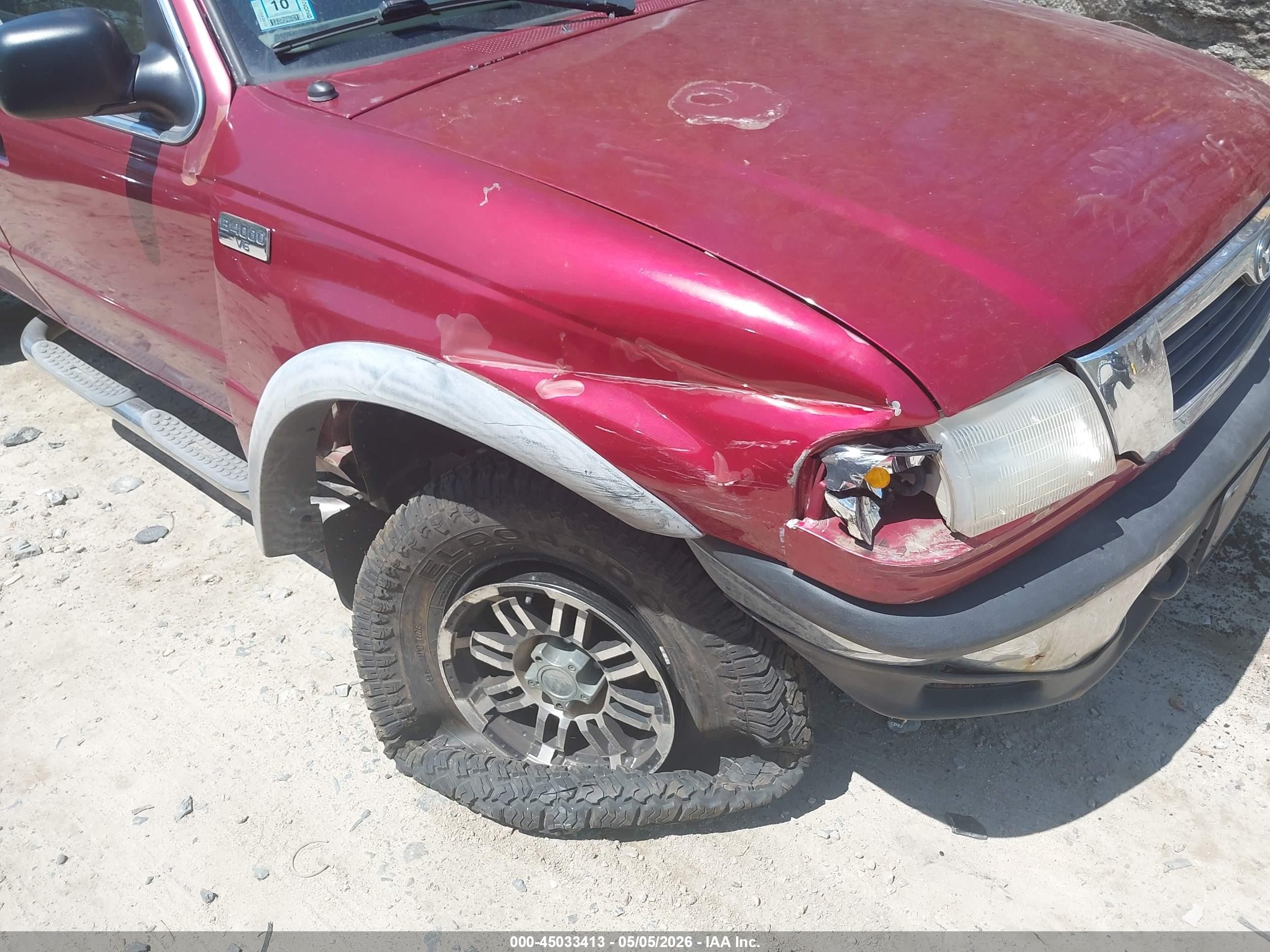 1999 Mazda B4000 Se/tl Burgundy vin: 4F4ZR17XXXTM37753