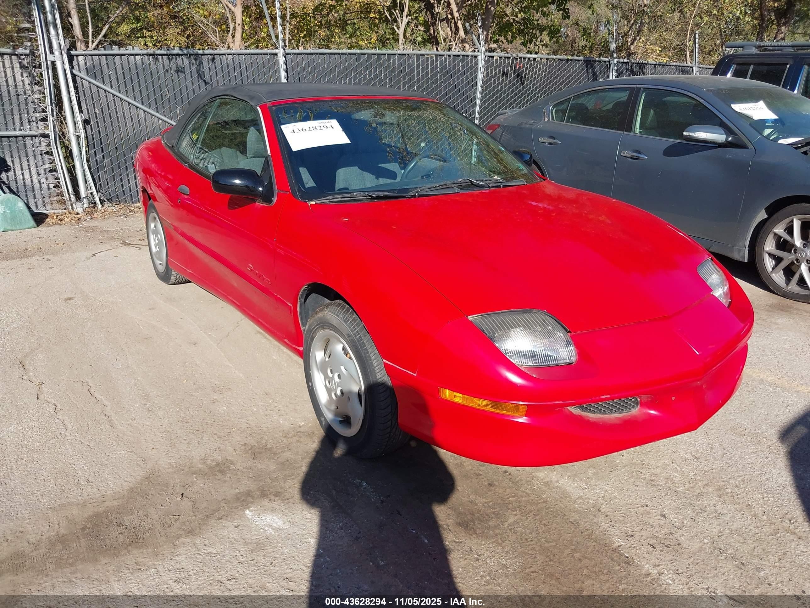 1997 Pontiac Sunfire Se Red vin: 4G2JB32T7VB206082