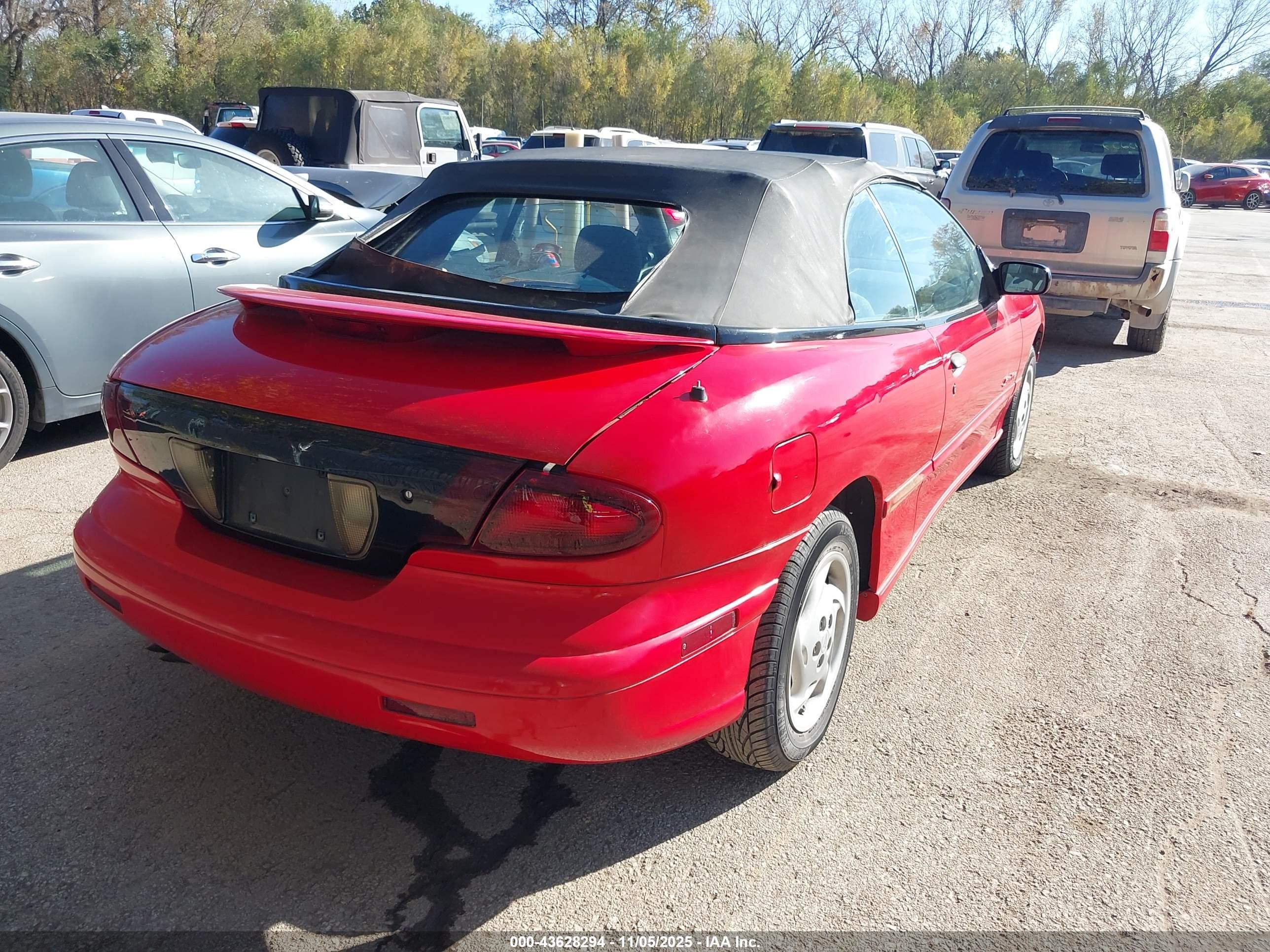 1997 Pontiac Sunfire Se Red vin: 4G2JB32T7VB206082