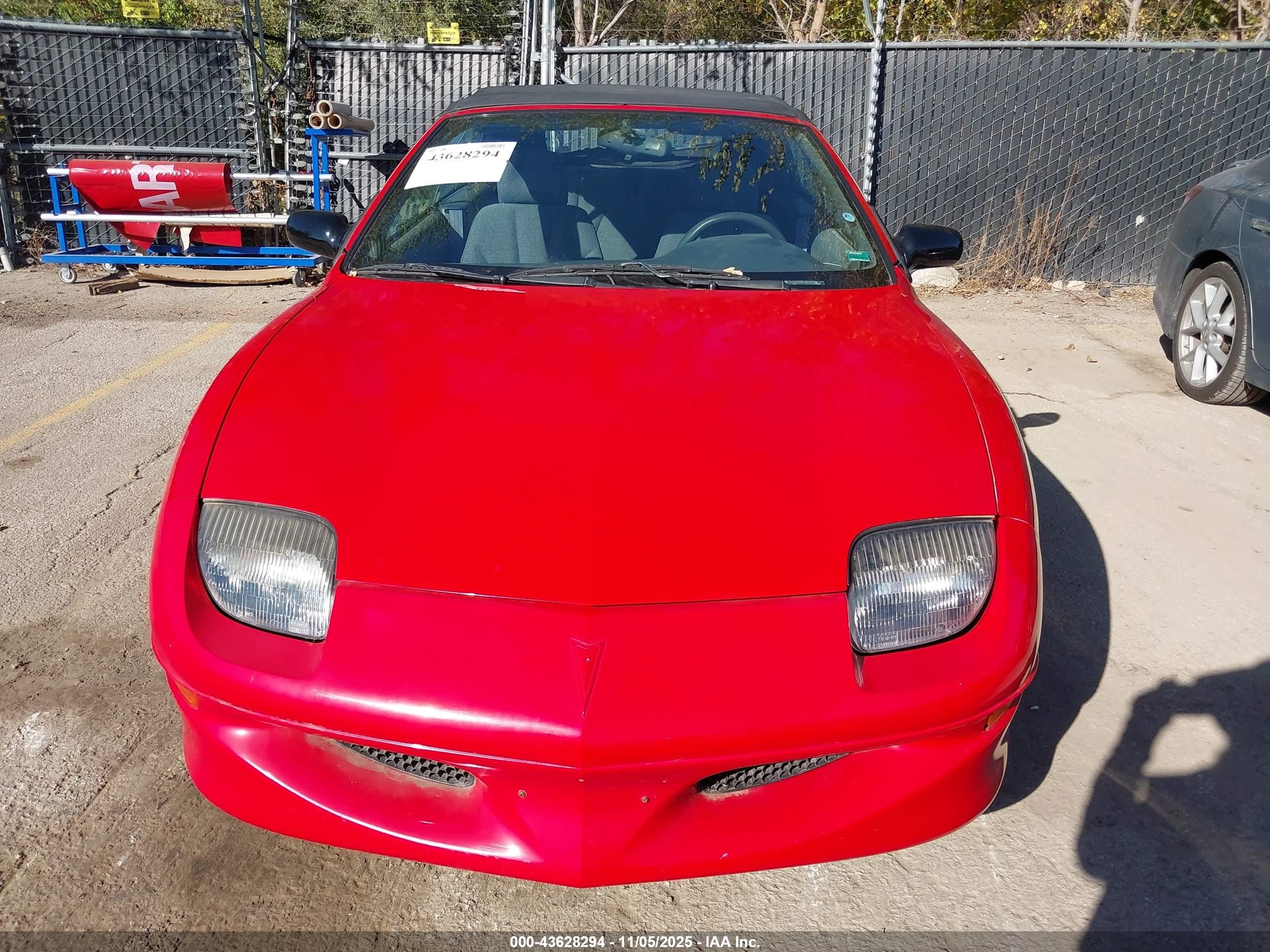1997 Pontiac Sunfire Se Red vin: 4G2JB32T7VB206082