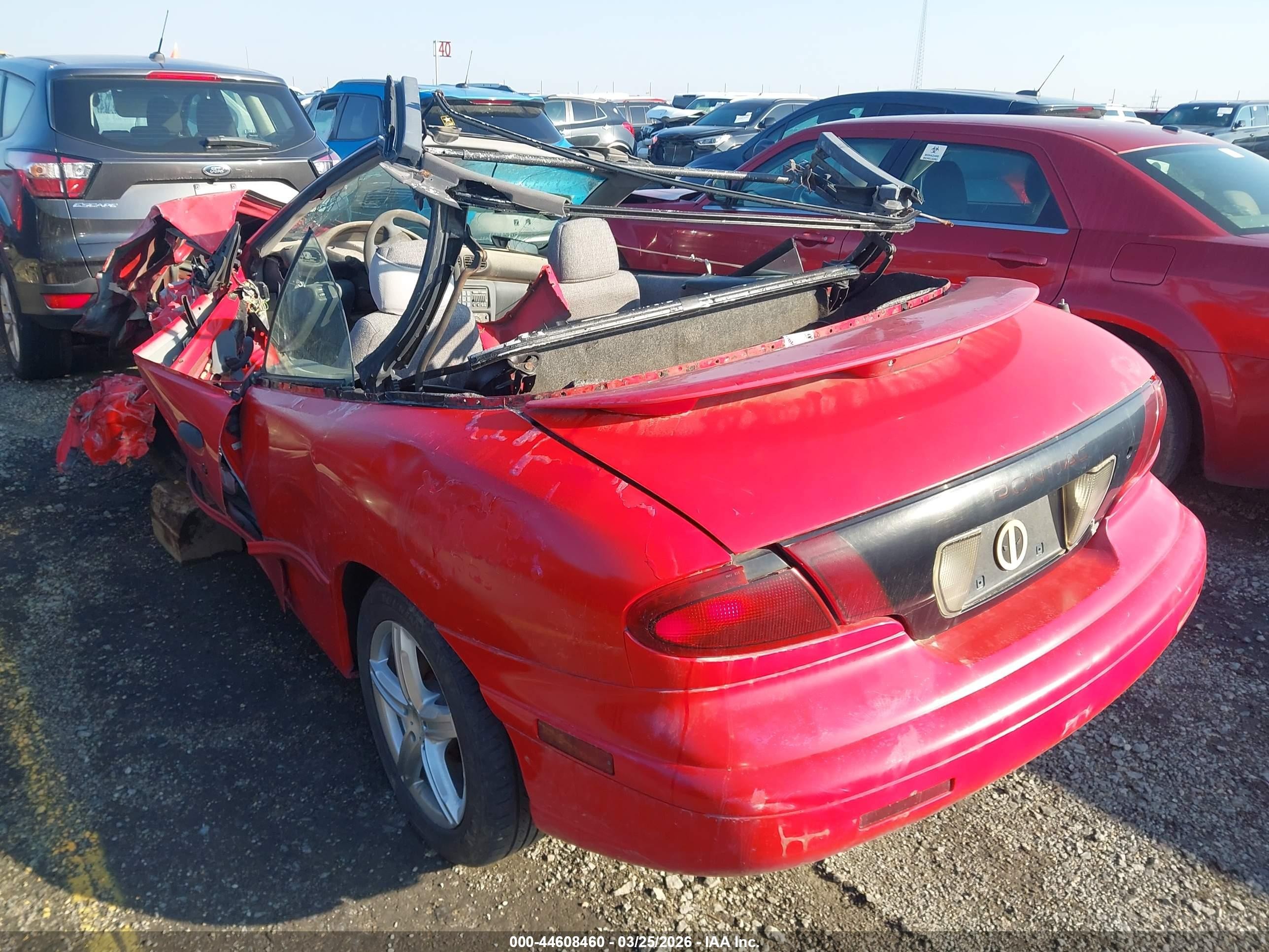 1997 Pontiac Sunfire Se Red vin: 4G2JB32T8VB201117
