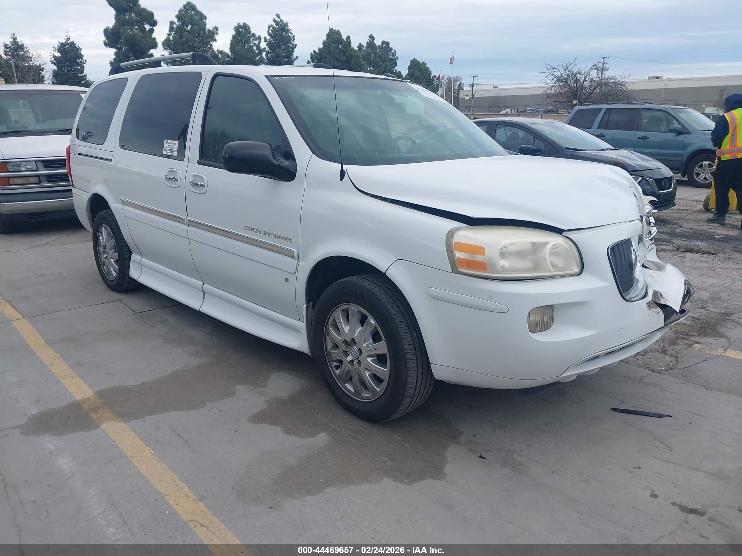 2007 Buick Terraza Cxl White vin: 4GLDV13W77D200772