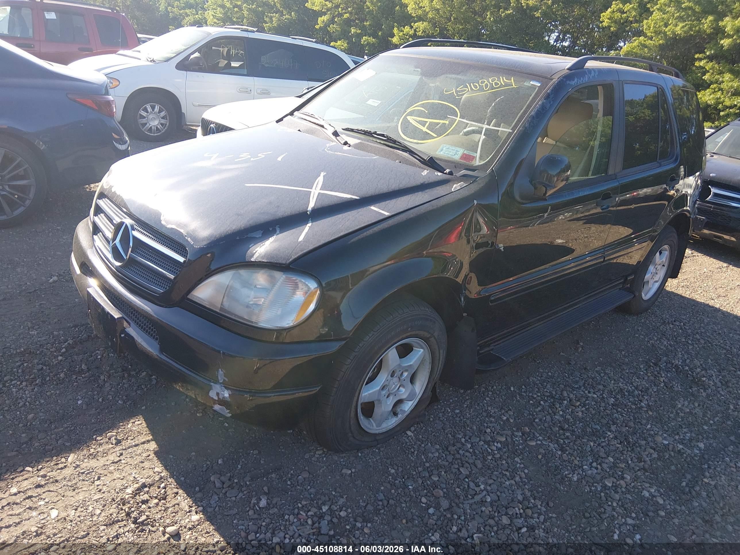 2001 Mercedes-benz Ml 320   Черный vin: 4JGAB54E01A282925