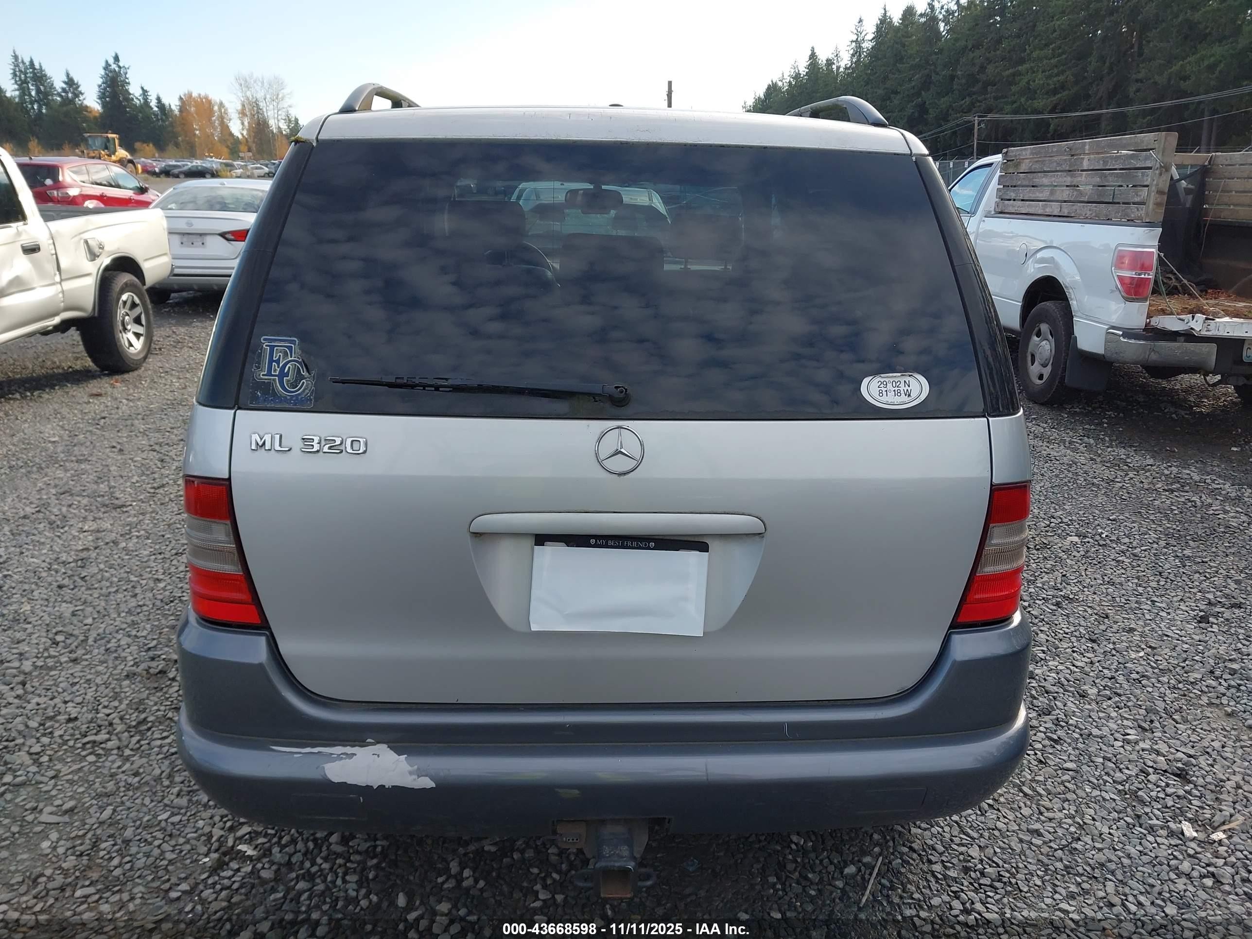1999 Mercedes-benz Ml 320   Gray vin: 4JGAB54E1XA097274