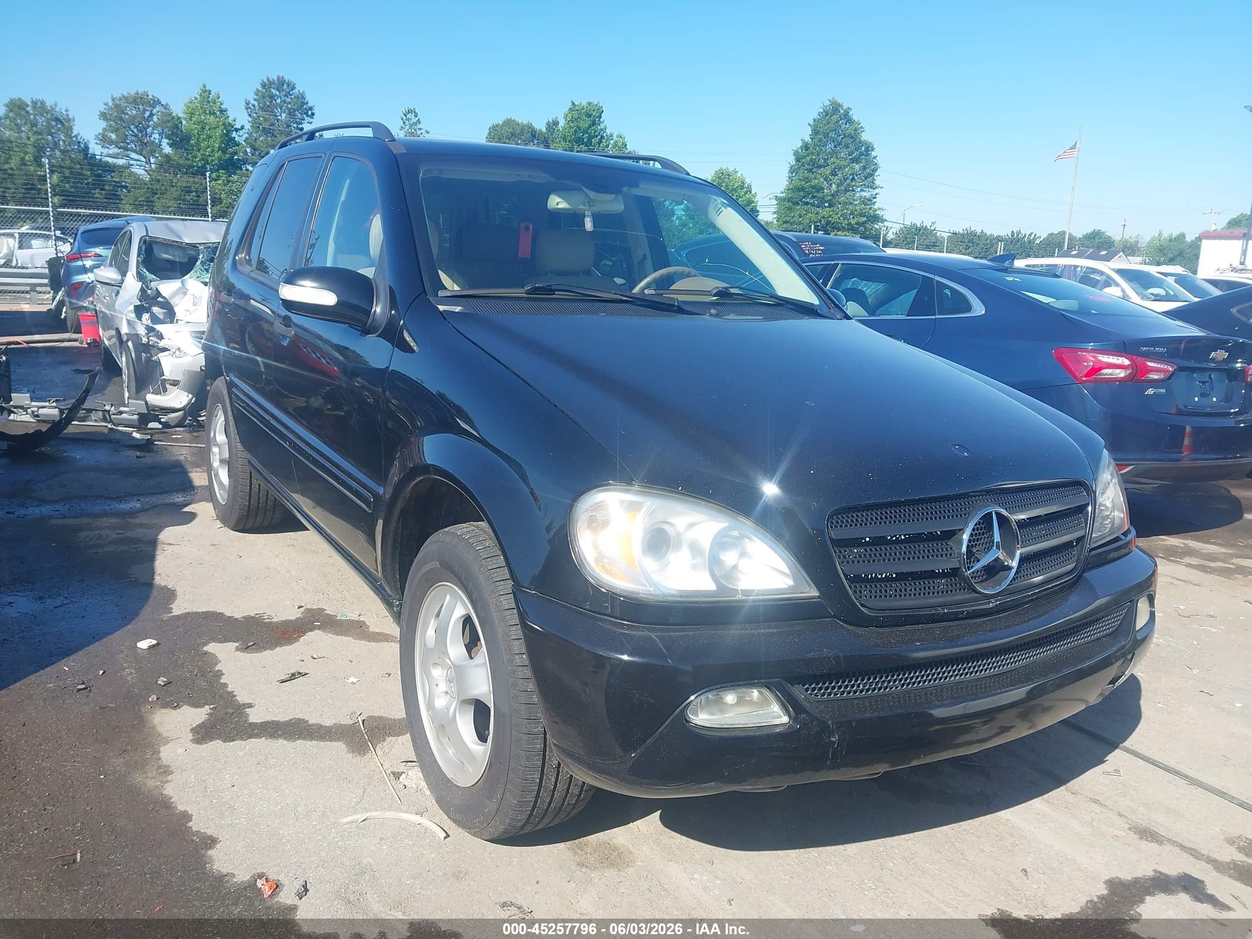 2002 Mercedes-benz Ml 320   Black vin: 4JGAB54E22A316414