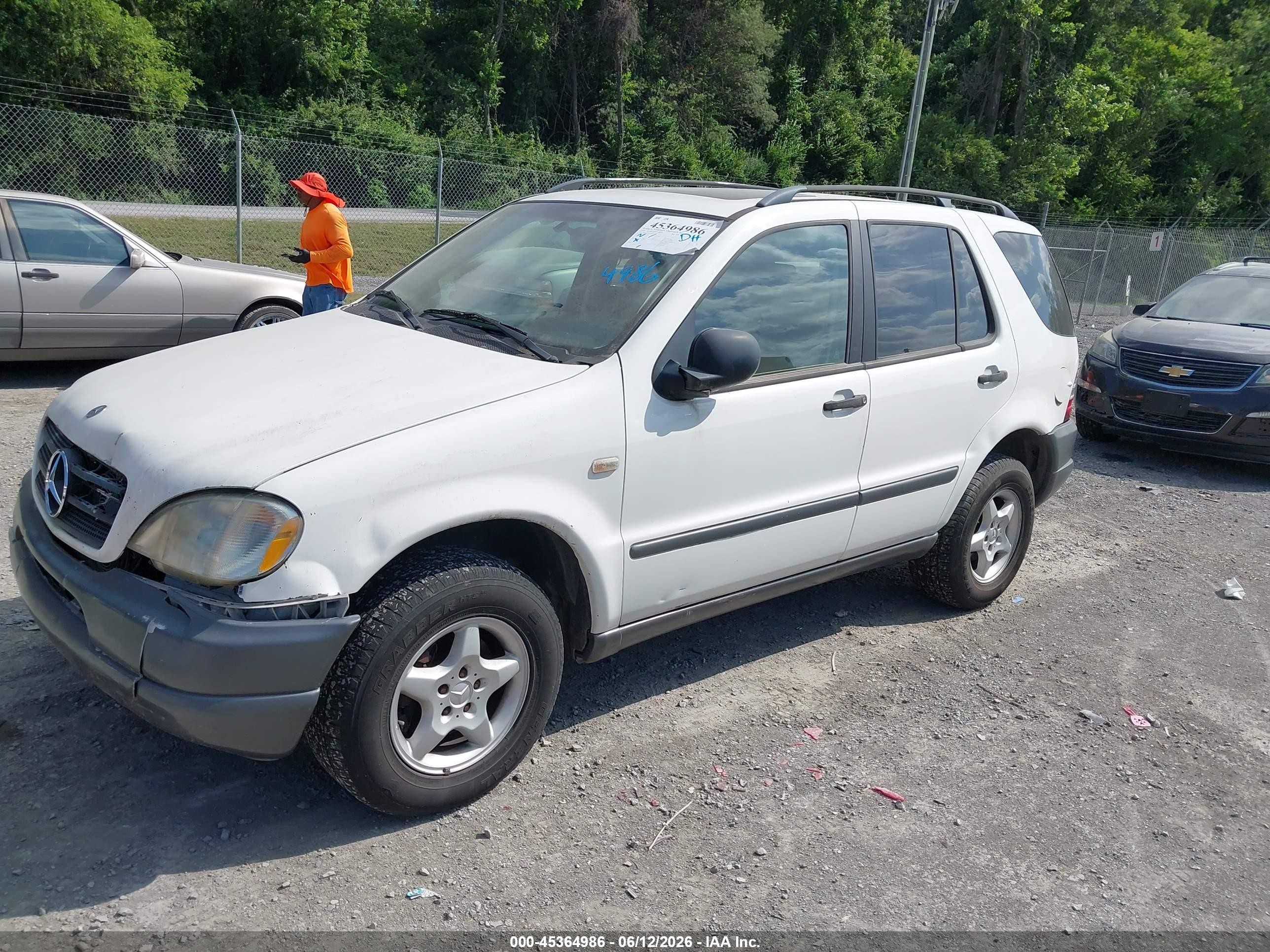 1999 Mercedes-benz Ml 320   Белый vin: 4JGAB54E3XA127150