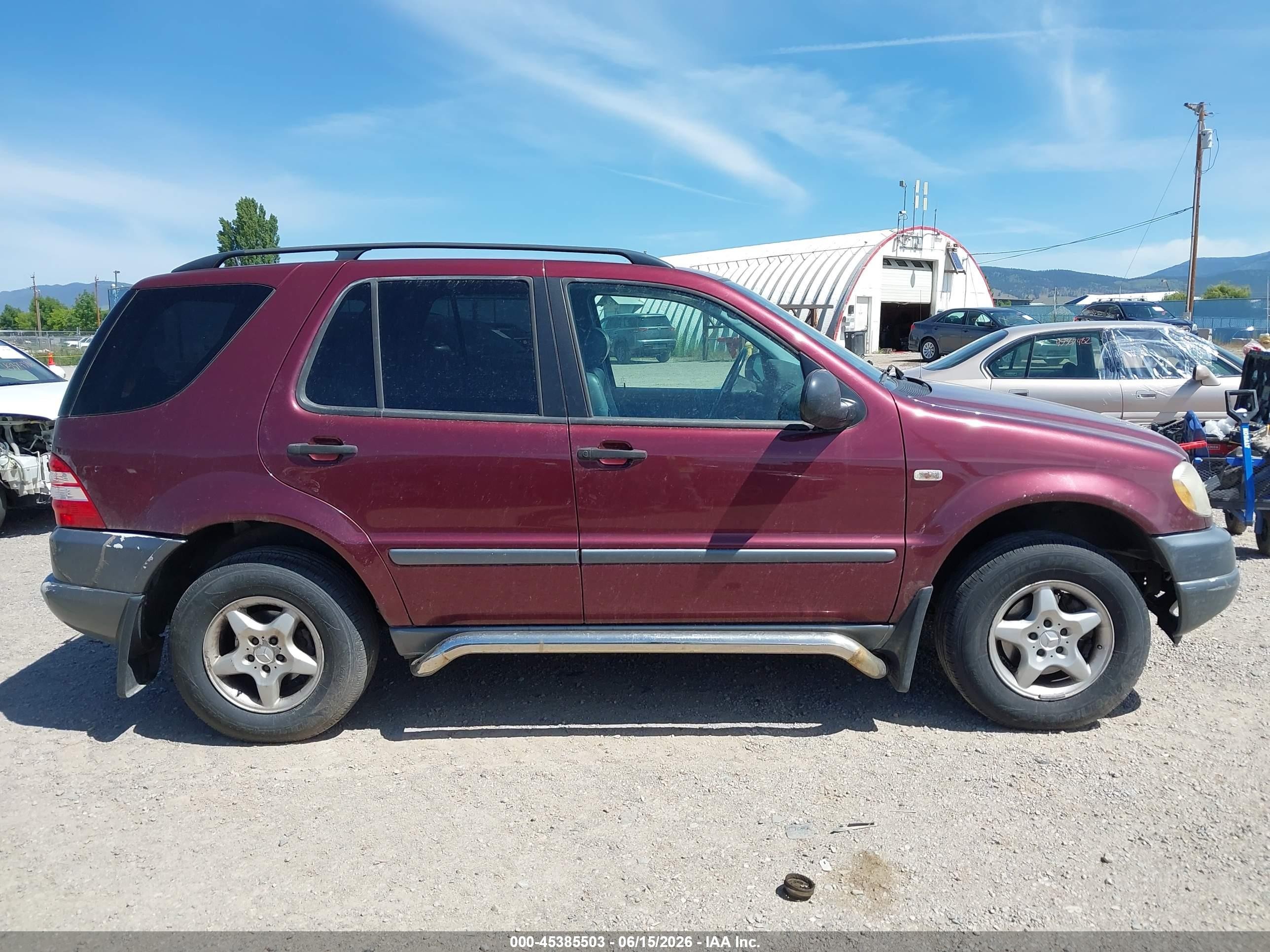 1999 Mercedes-benz Ml 320 Maroon vin: 4JGAB54E5XA098718