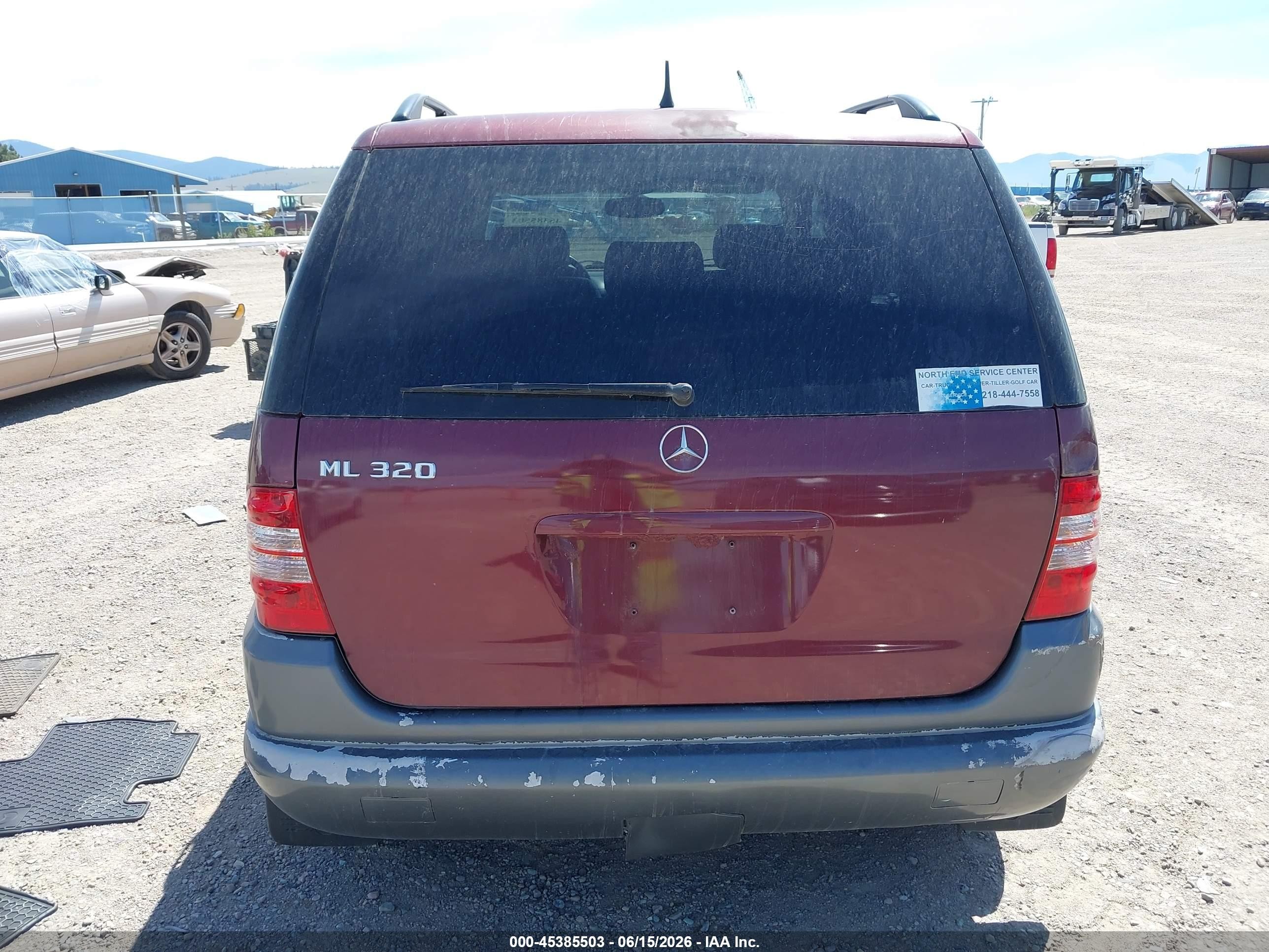 1999 Mercedes-benz Ml 320 Maroon vin: 4JGAB54E5XA098718