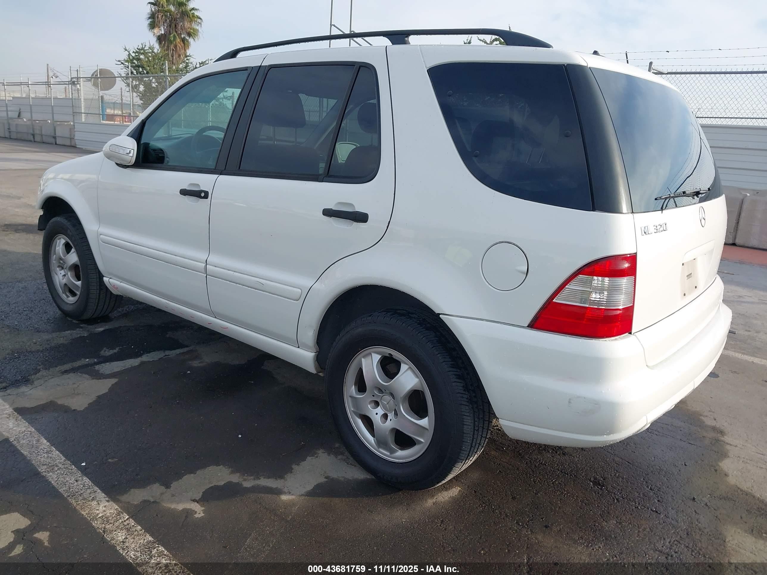 2003 Mercedes-benz Ml 320   Белый vin: 4JGAB54E63A384264