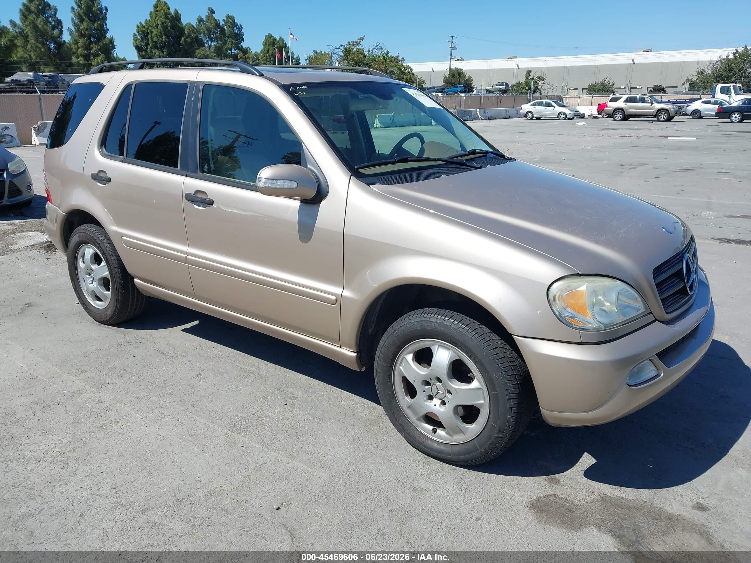 2003 Mercedes-benz Ml 320   Золотой vin: 4JGAB54E73A391918