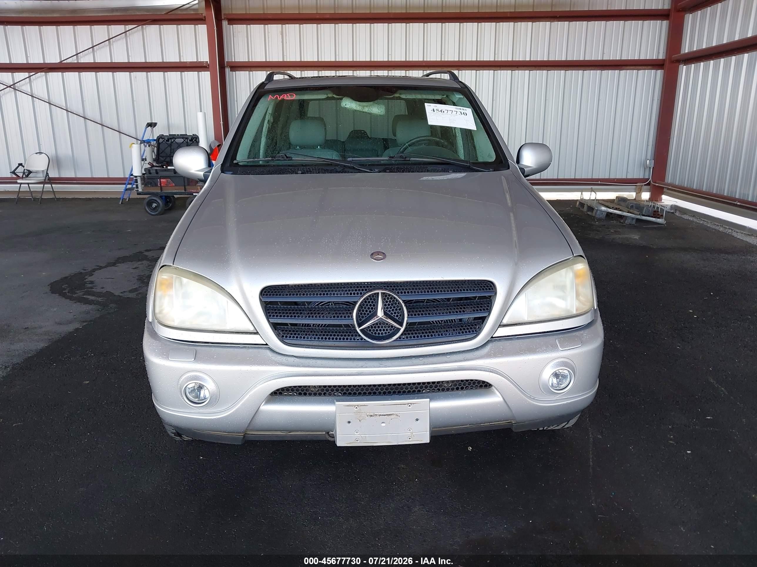 2001 Mercedes-benz Ml 320   Silver vin: 4JGAB54E91A284866