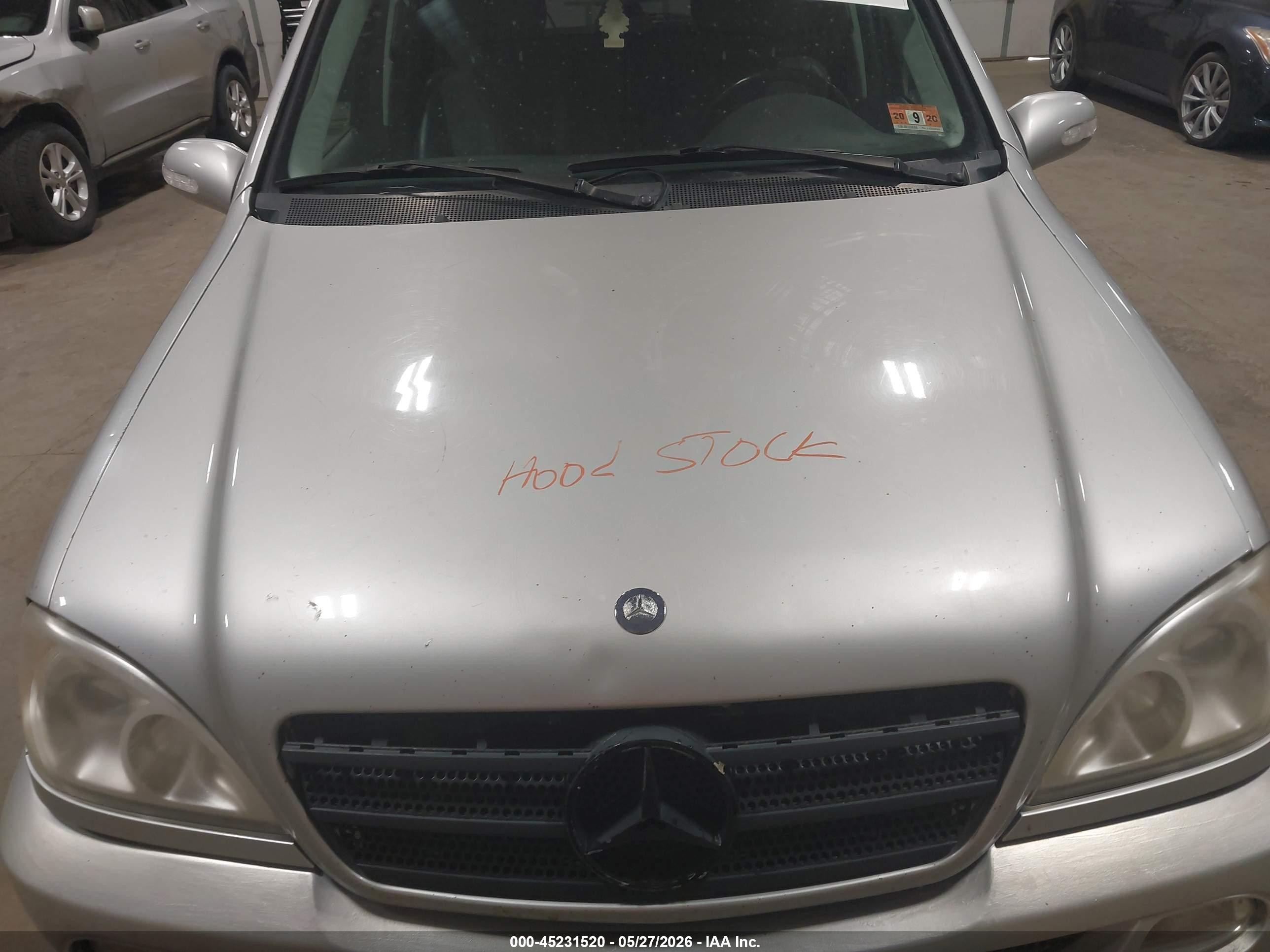 2002 Mercedes-benz Ml 320   Silver vin: 4JGAB54E92A326079