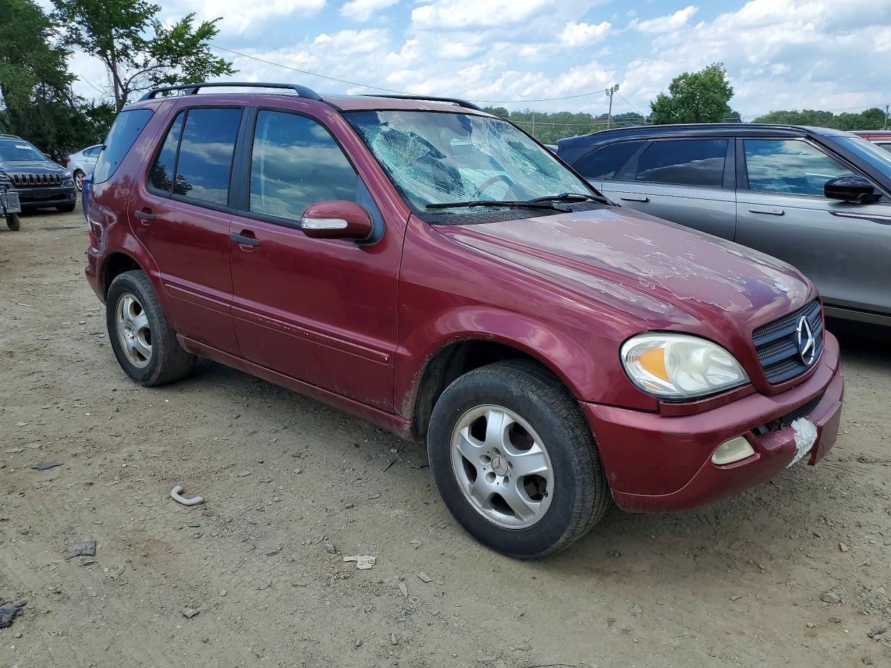 2002 Mercedes-benz Ml 320 Burgundy vin: 4JGAB54EX2A314555