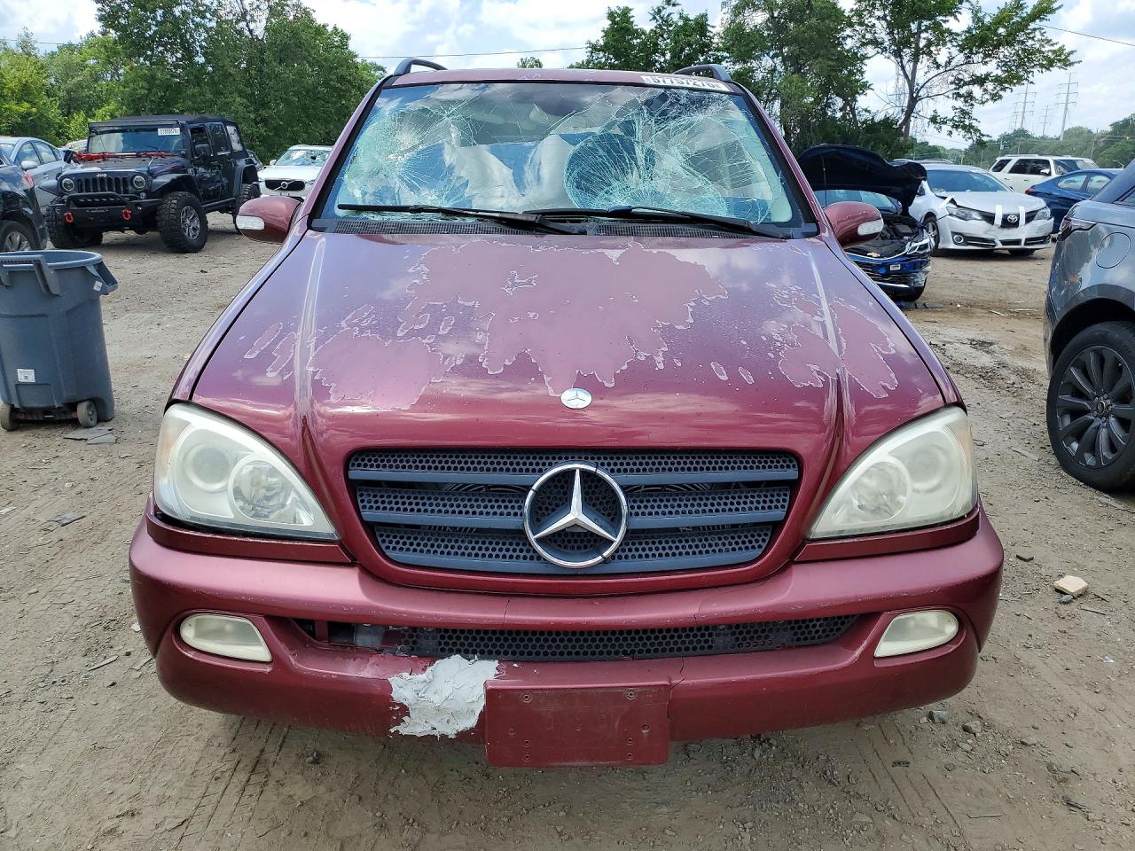 2002 Mercedes-benz Ml 320 Burgundy vin: 4JGAB54EX2A314555