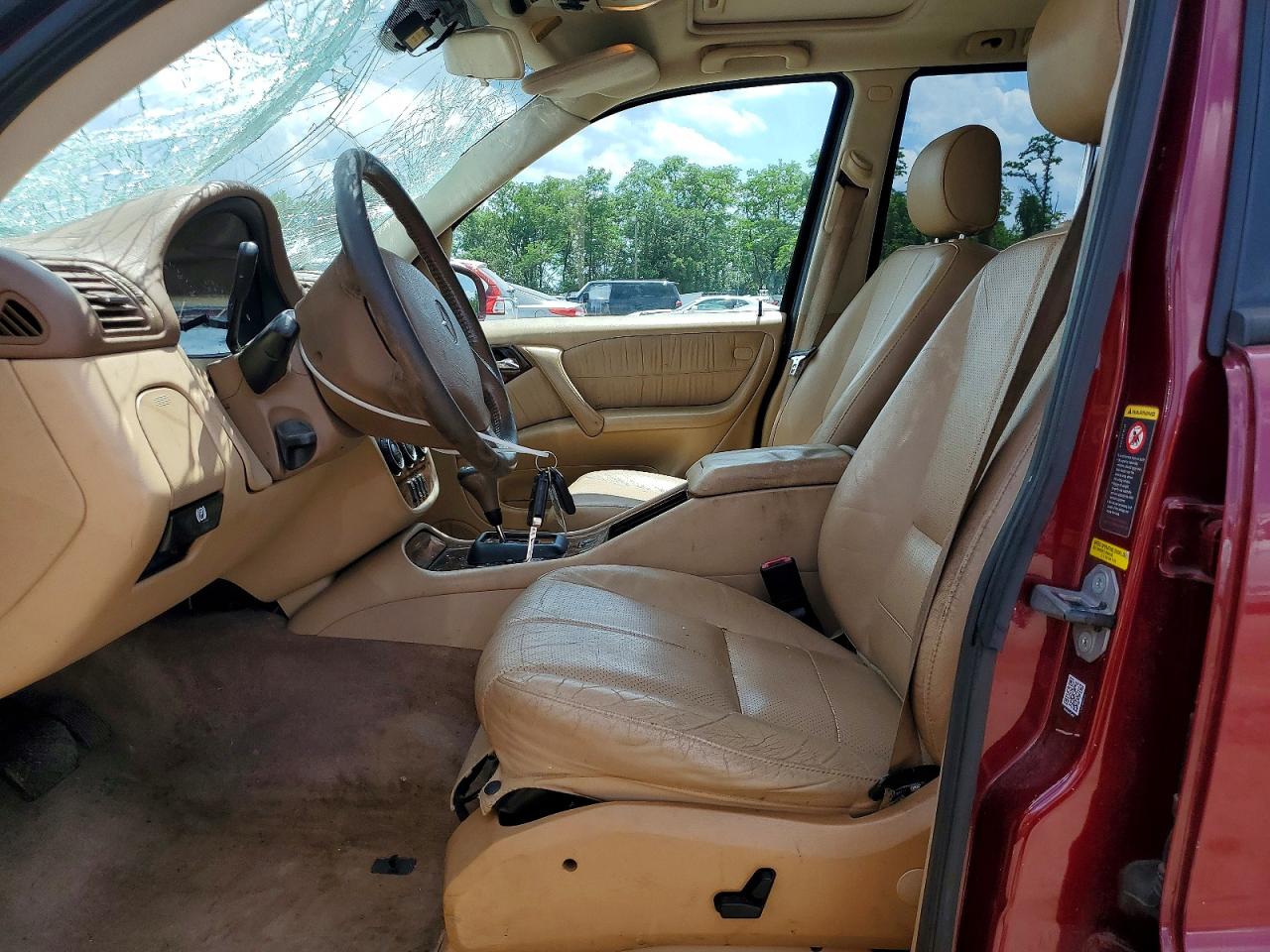 2002 Mercedes-benz Ml 320 Burgundy vin: 4JGAB54EX2A314555