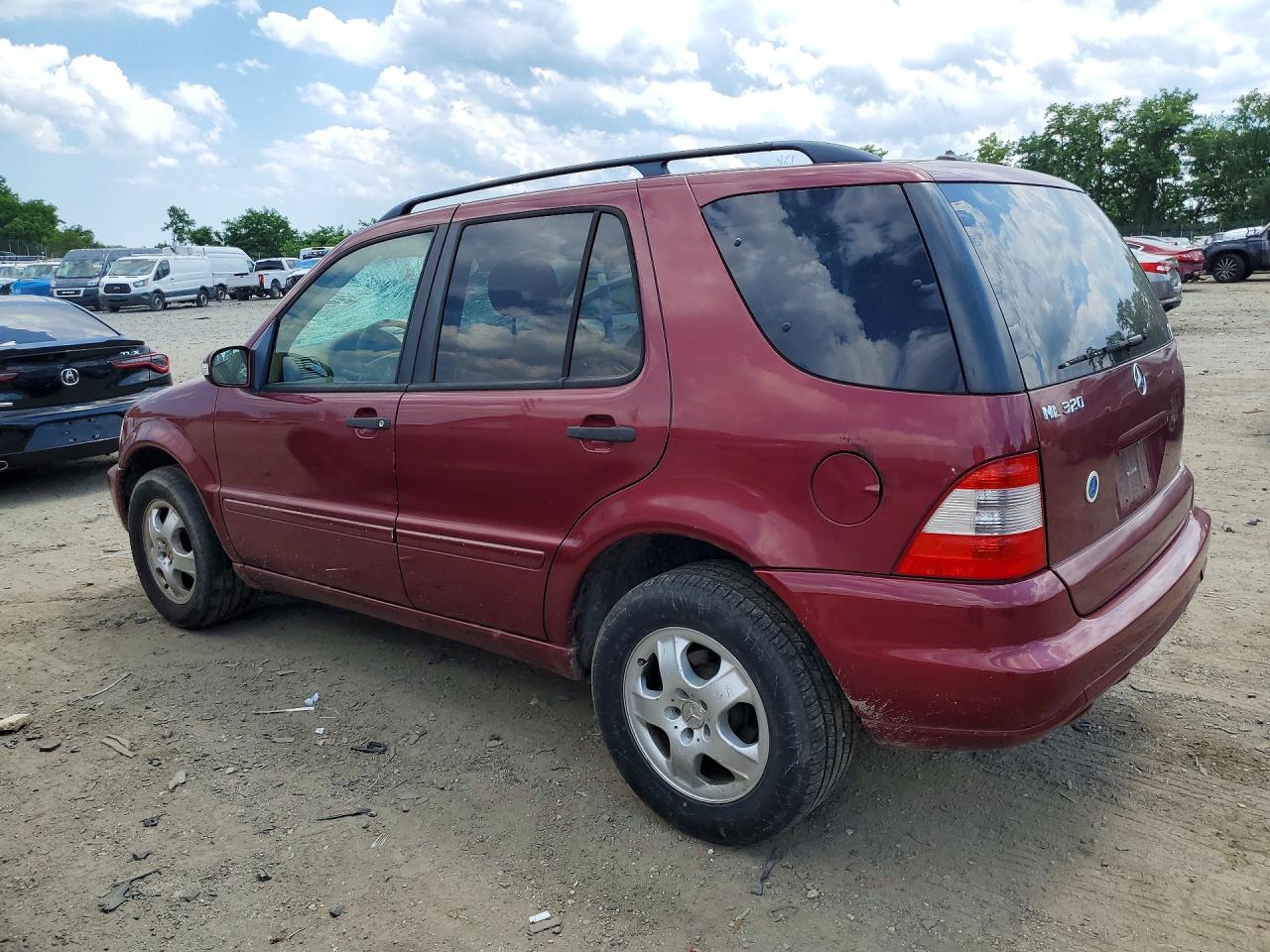 2002 Mercedes-benz Ml 320 Burgundy vin: 4JGAB54EX2A314555