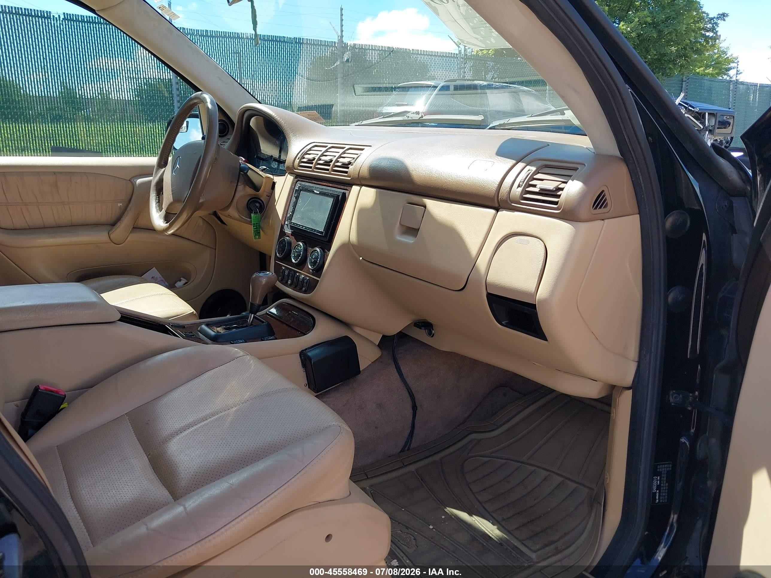 2003 Mercedes-benz Ml 320   Black vin: 4JGAB54EX3A372733