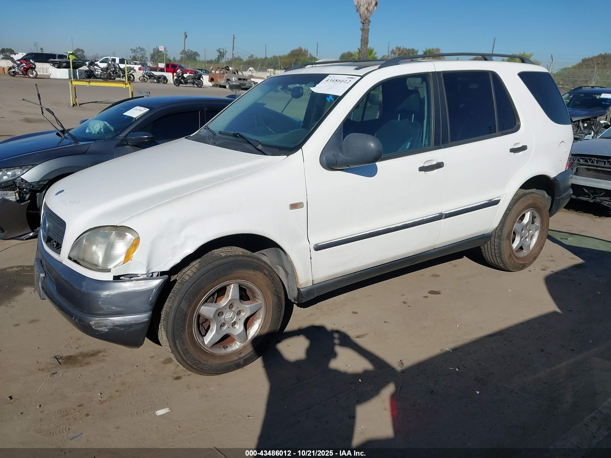 1999 Mercedes-benz Ml 320 White vin: 4JGAB54EXXA133883