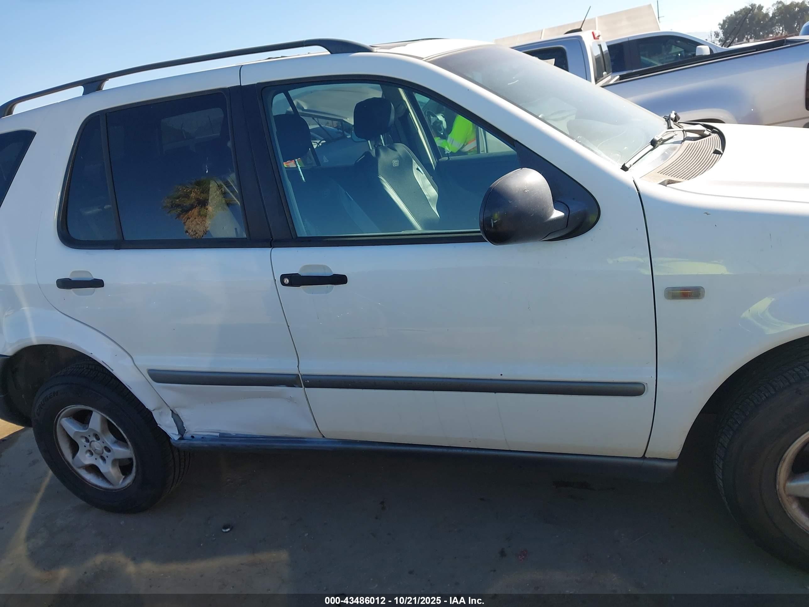 1999 Mercedes-benz Ml 320 White vin: 4JGAB54EXXA133883