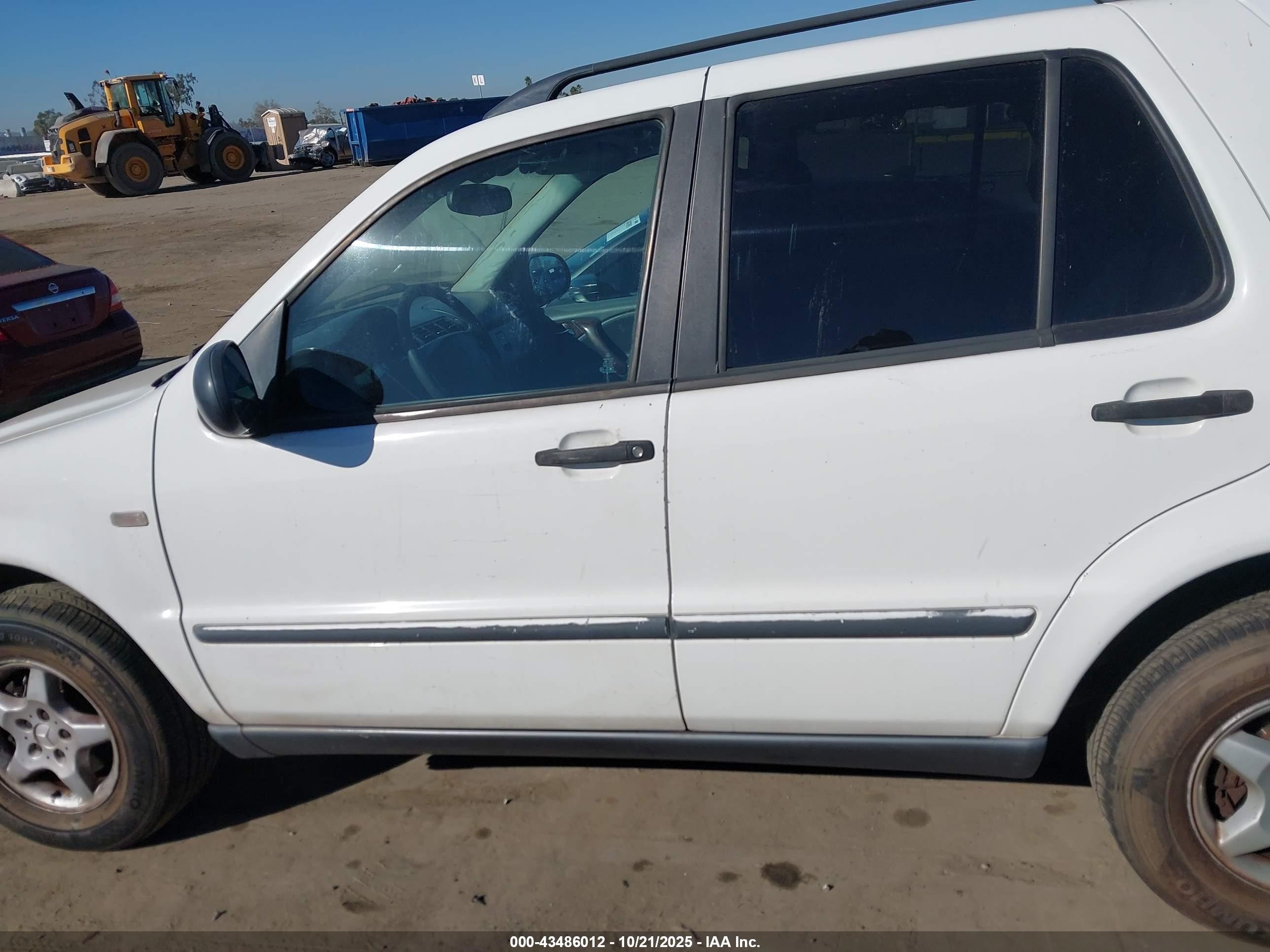 1999 Mercedes-benz Ml 320 White vin: 4JGAB54EXXA133883
