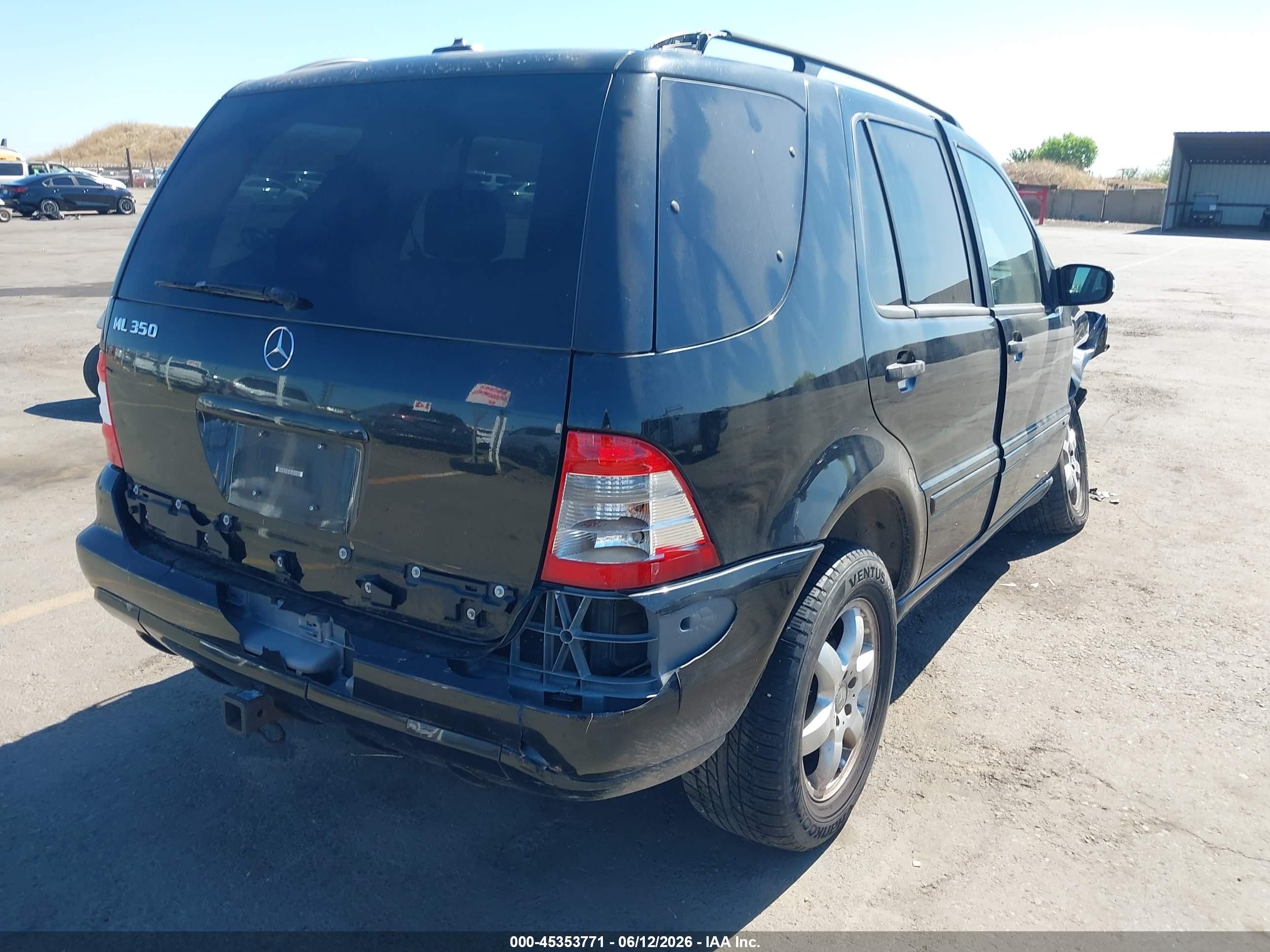 2003 Mercedes-benz Ml 350   Black vin: 4JGAB57E03A419909