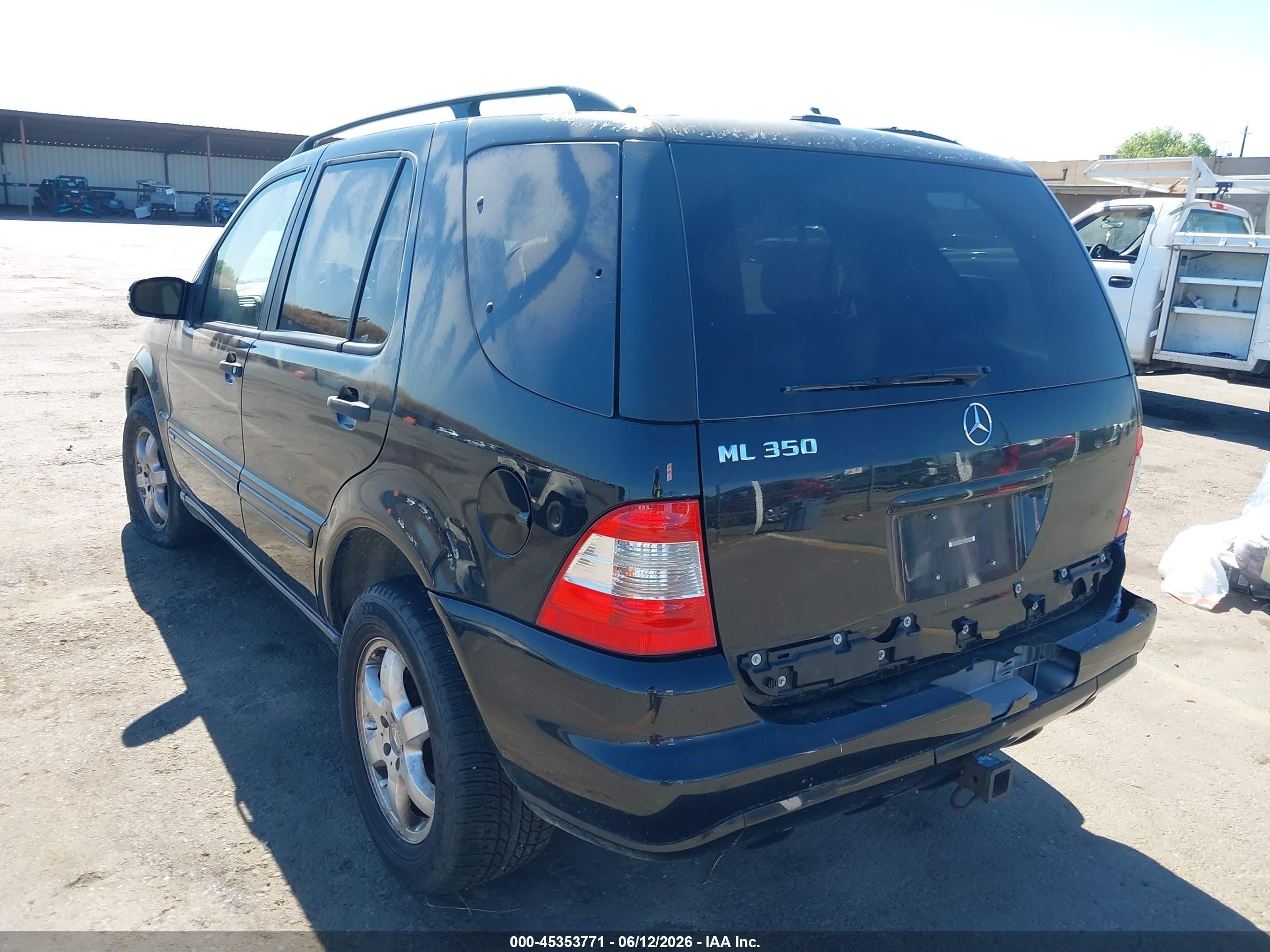 2003 Mercedes-benz Ml 350   Black vin: 4JGAB57E03A419909