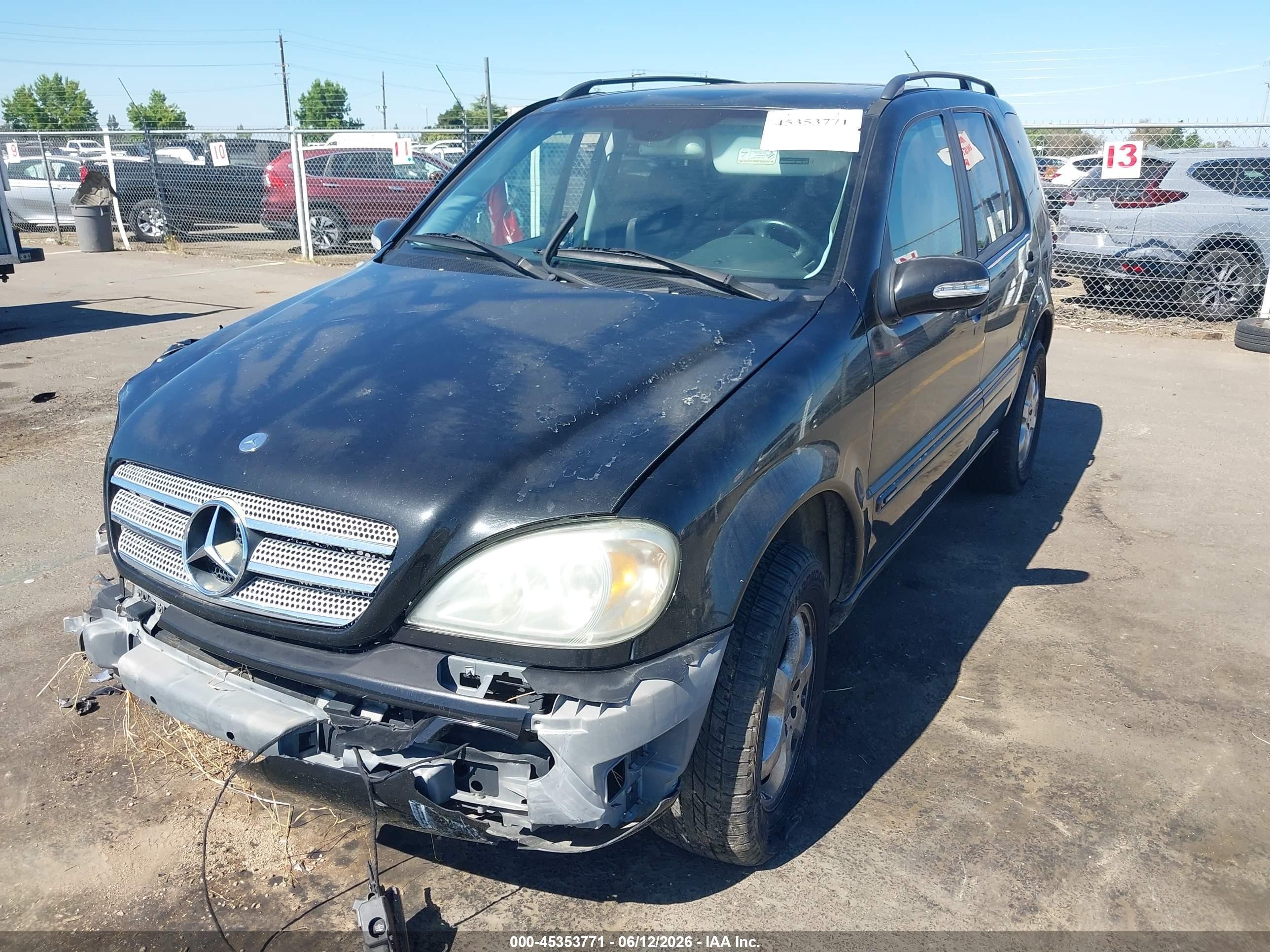 2003 Mercedes-benz Ml 350   Black vin: 4JGAB57E03A419909
