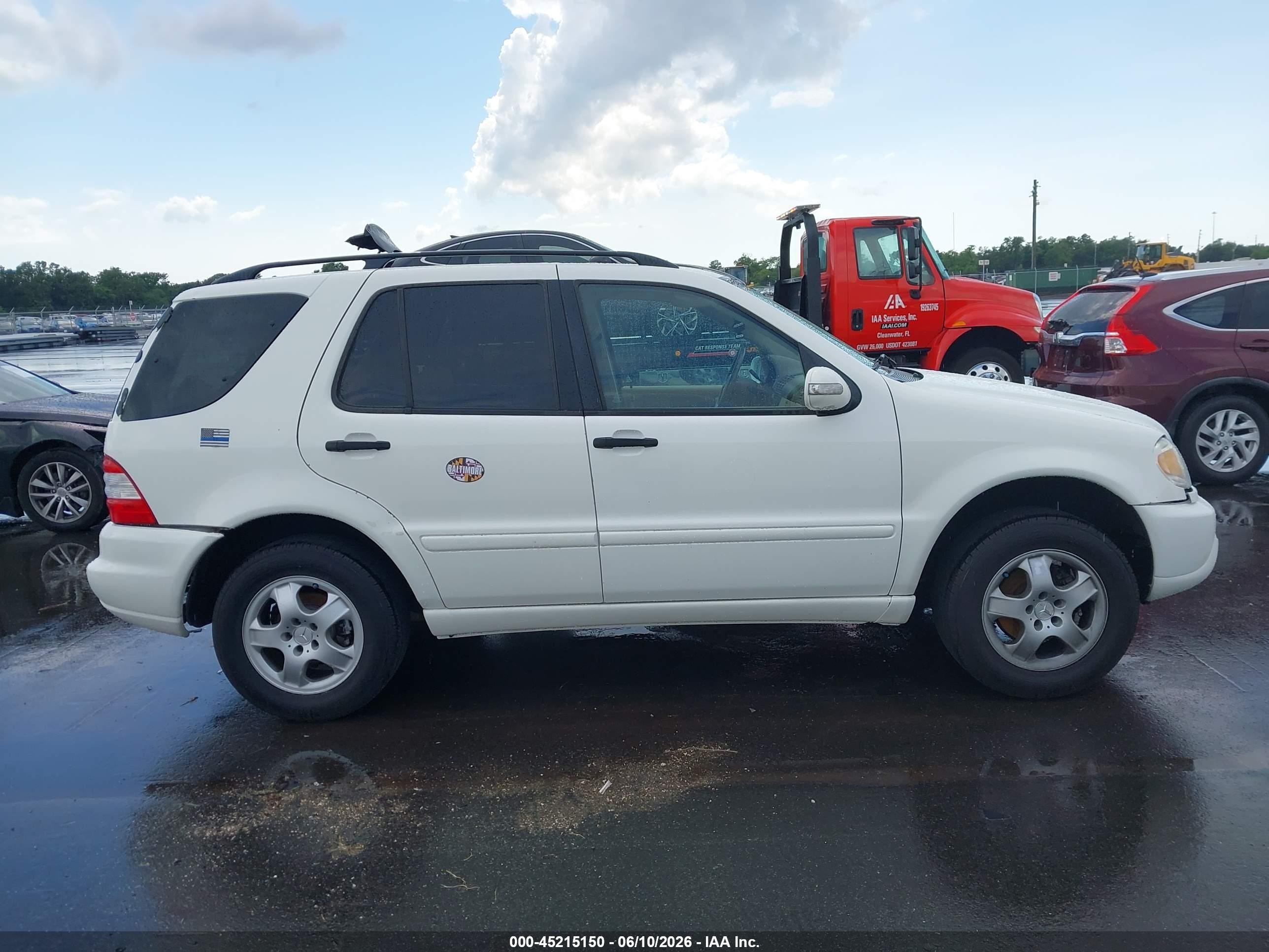 2003 Mercedes-benz Ml 350   White vin: 4JGAB57E63A415346