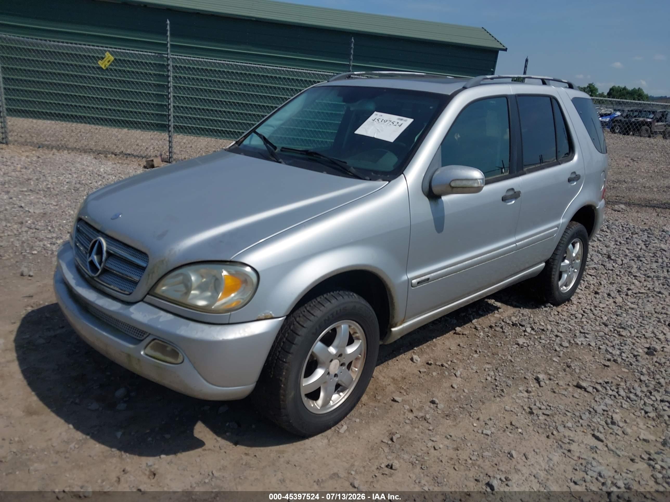 2003 Mercedes-benz Ml 350   Silver vin: 4JGAB57E73A441339