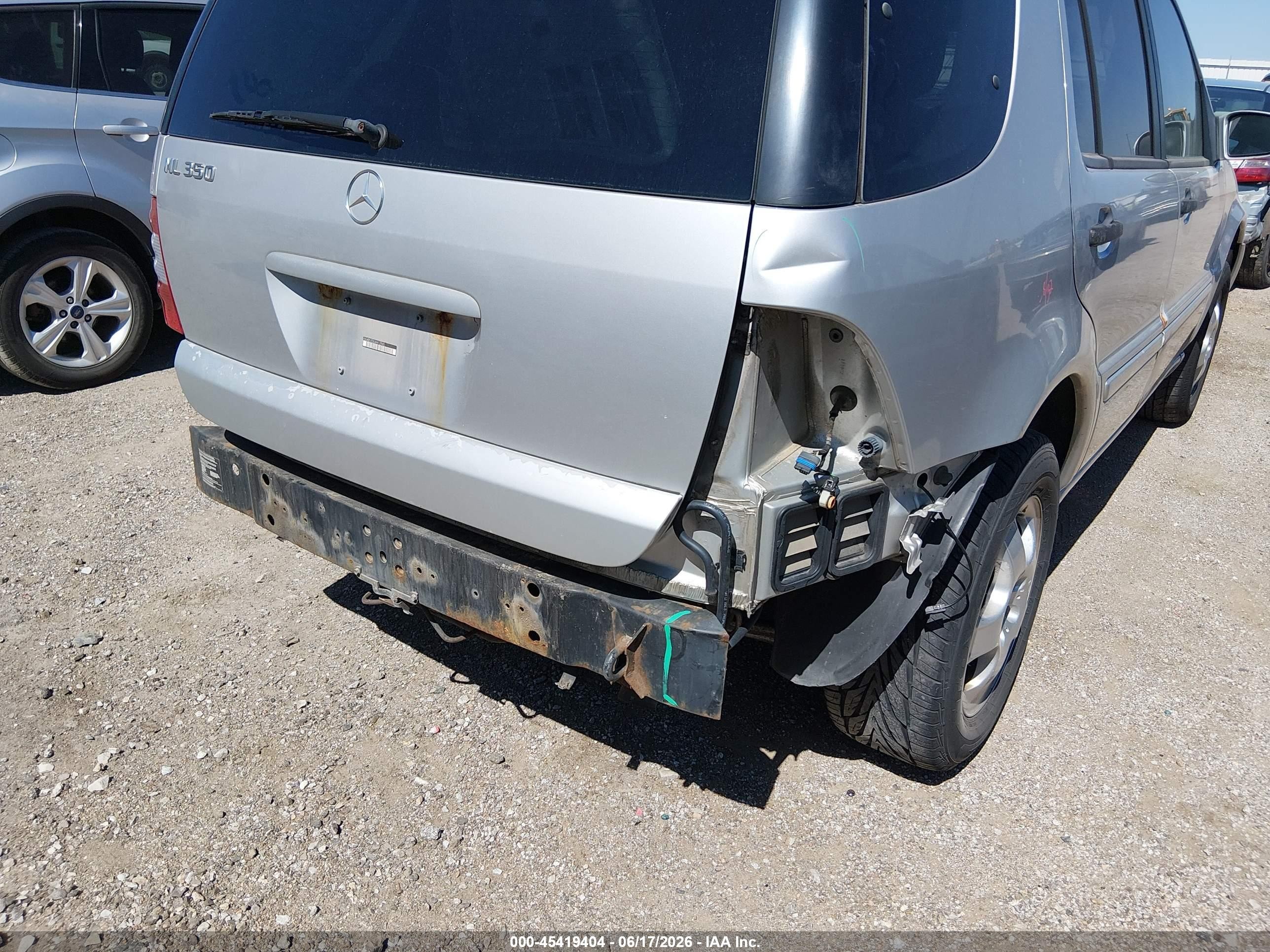 2003 Mercedes-benz Ml 350   Silver vin: 4JGAB57E83A412965