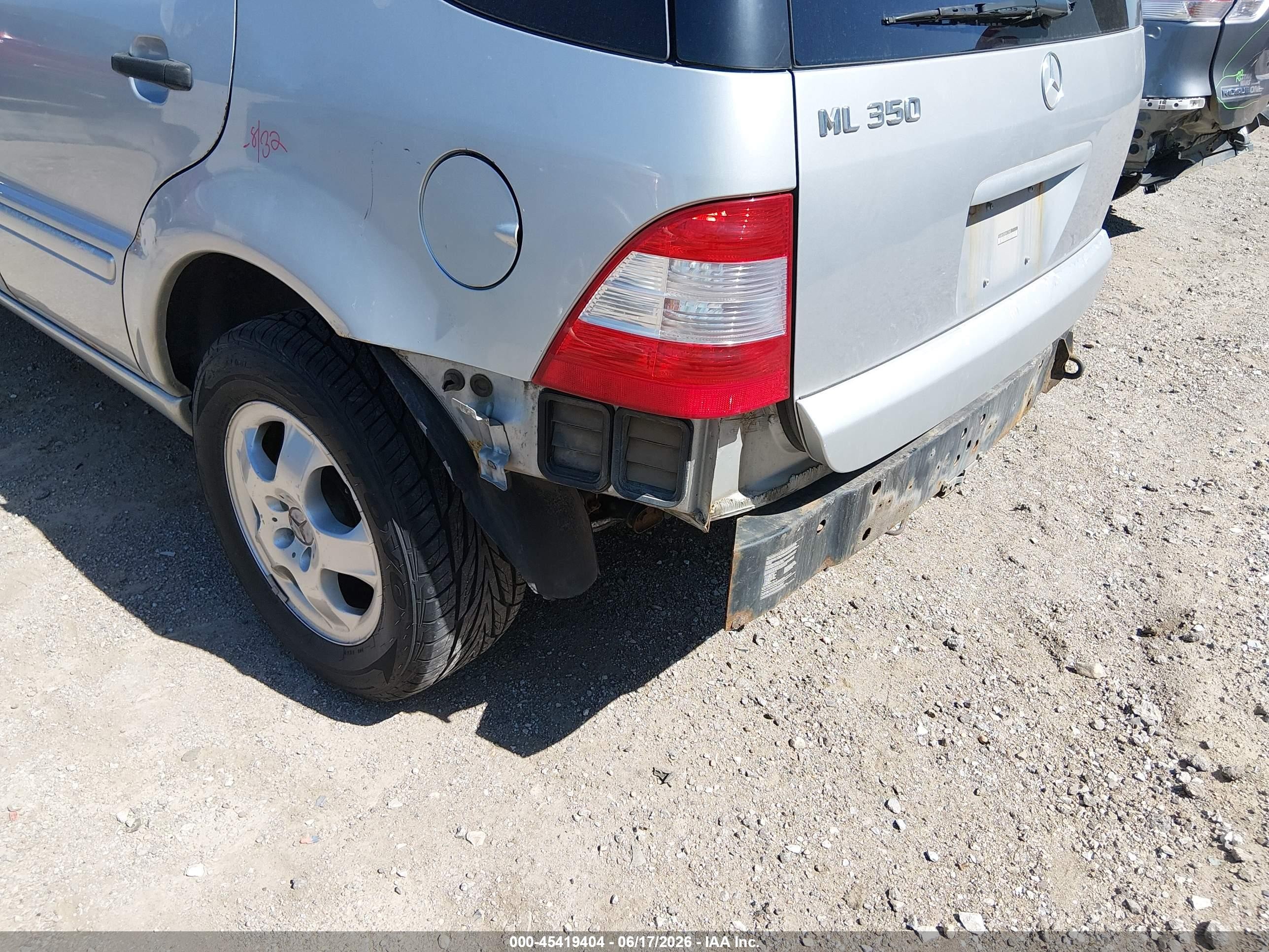 2003 Mercedes-benz Ml 350   Silver vin: 4JGAB57E83A412965
