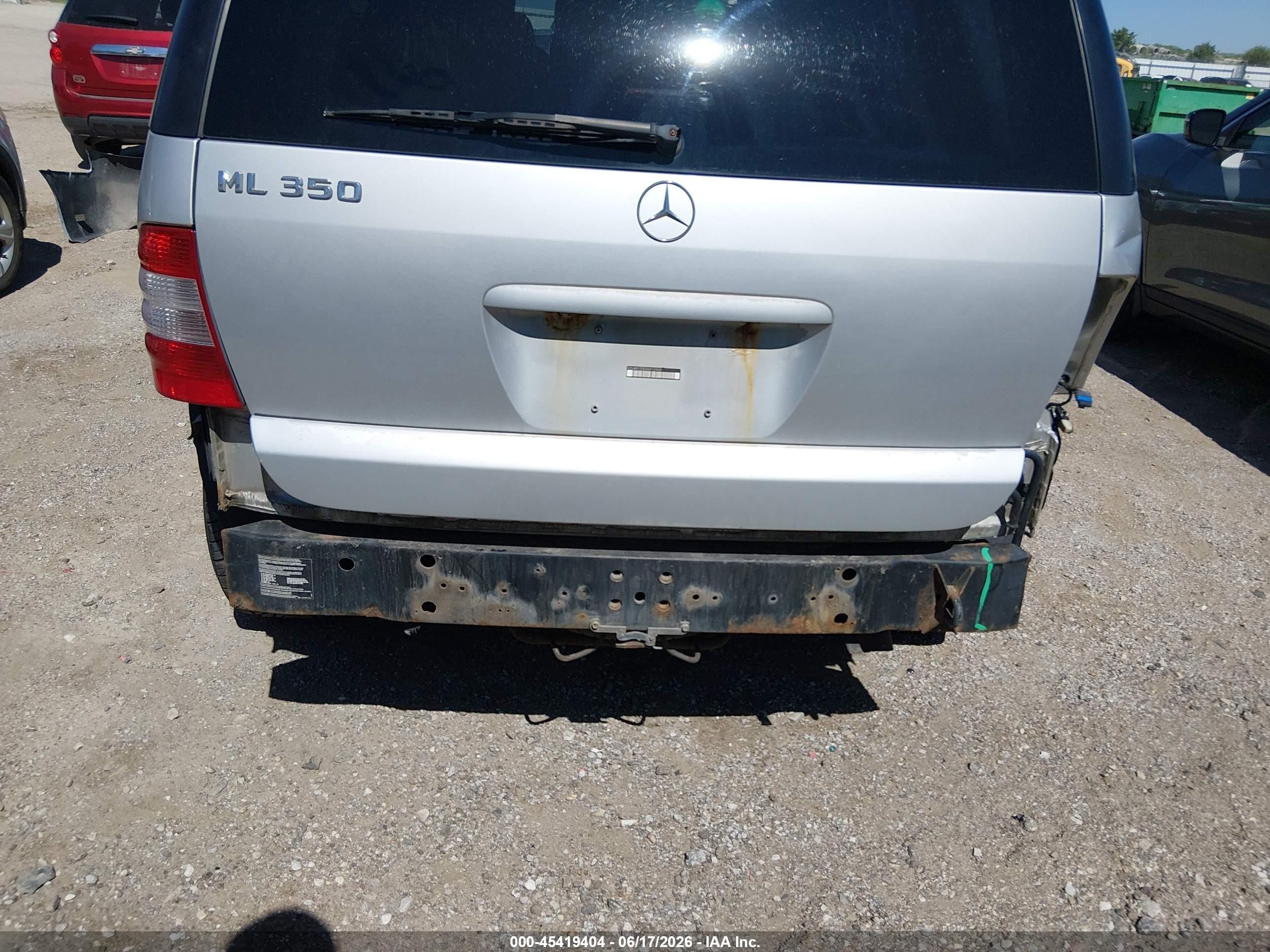 2003 Mercedes-benz Ml 350   Silver vin: 4JGAB57E83A412965