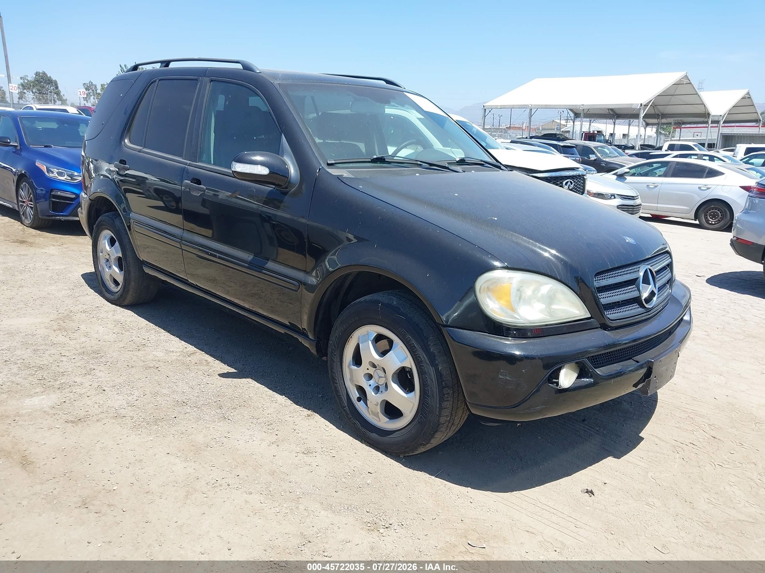 2003 Mercedes-benz Ml 350   Black vin: 4JGAB57E93A437728