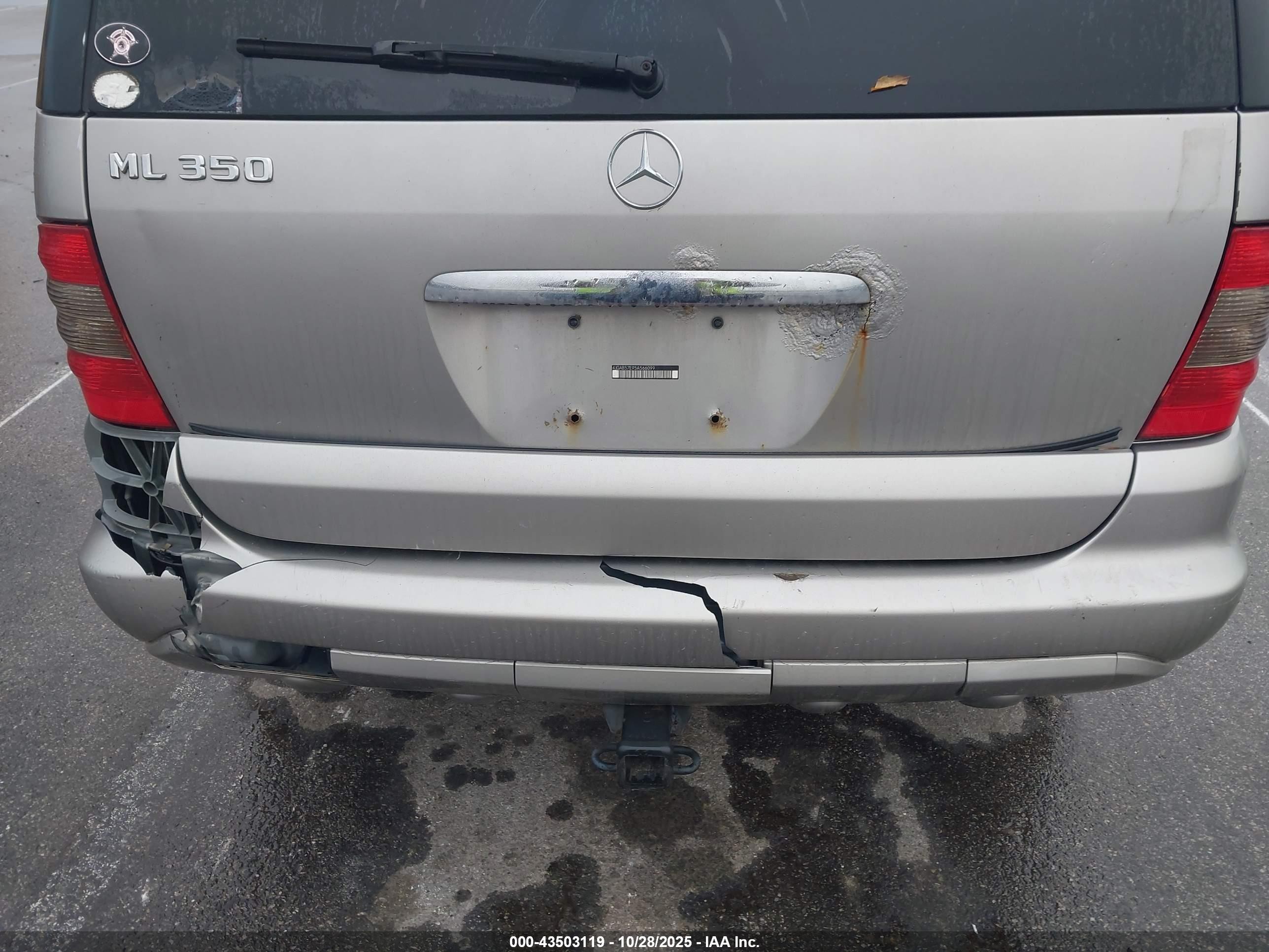 2005 Mercedes-benz Ml 350 Silver vin: 4JGAB57E95A566099