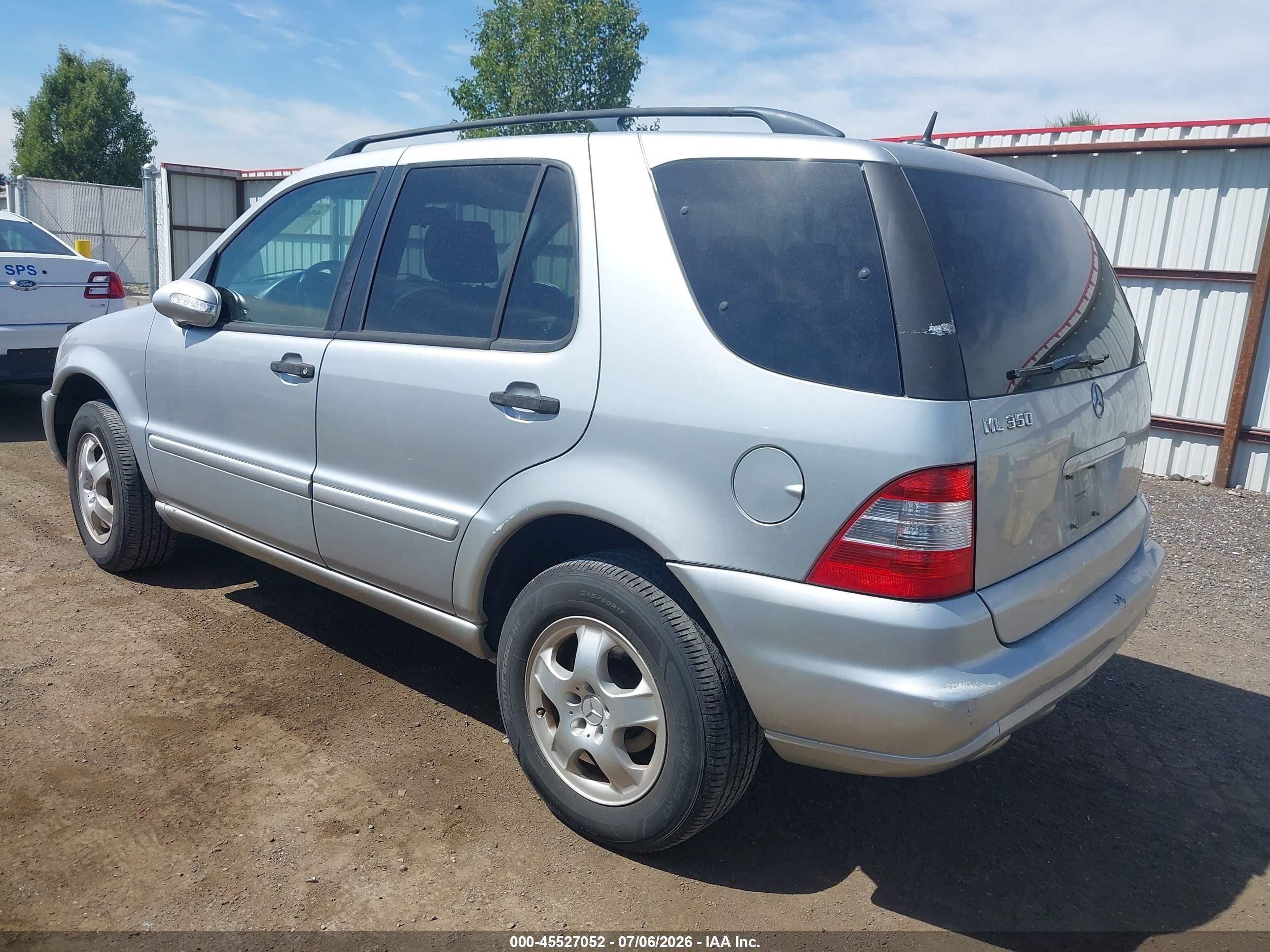 2003 Mercedes-benz Ml 350   Silver vin: 4JGAB57EX3A428116
