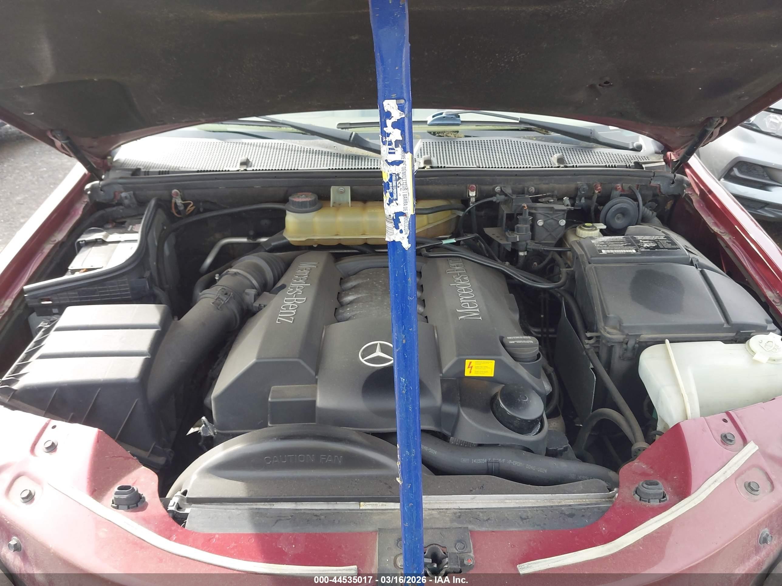 2001 Mercedes-benz Ml 430   Red vin: 4JGAB72E01A241905