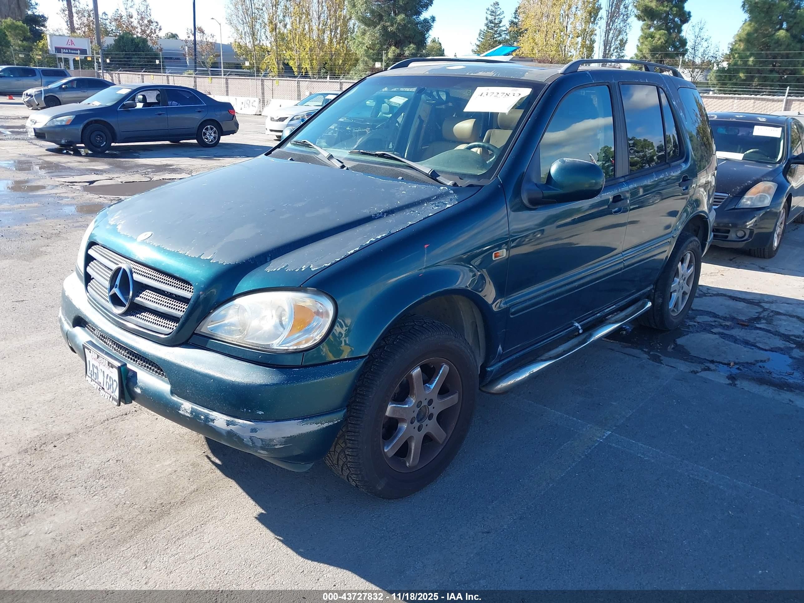 1999 Mercedes-benz Ml 430   Green vin: 4JGAB72E3XA123310