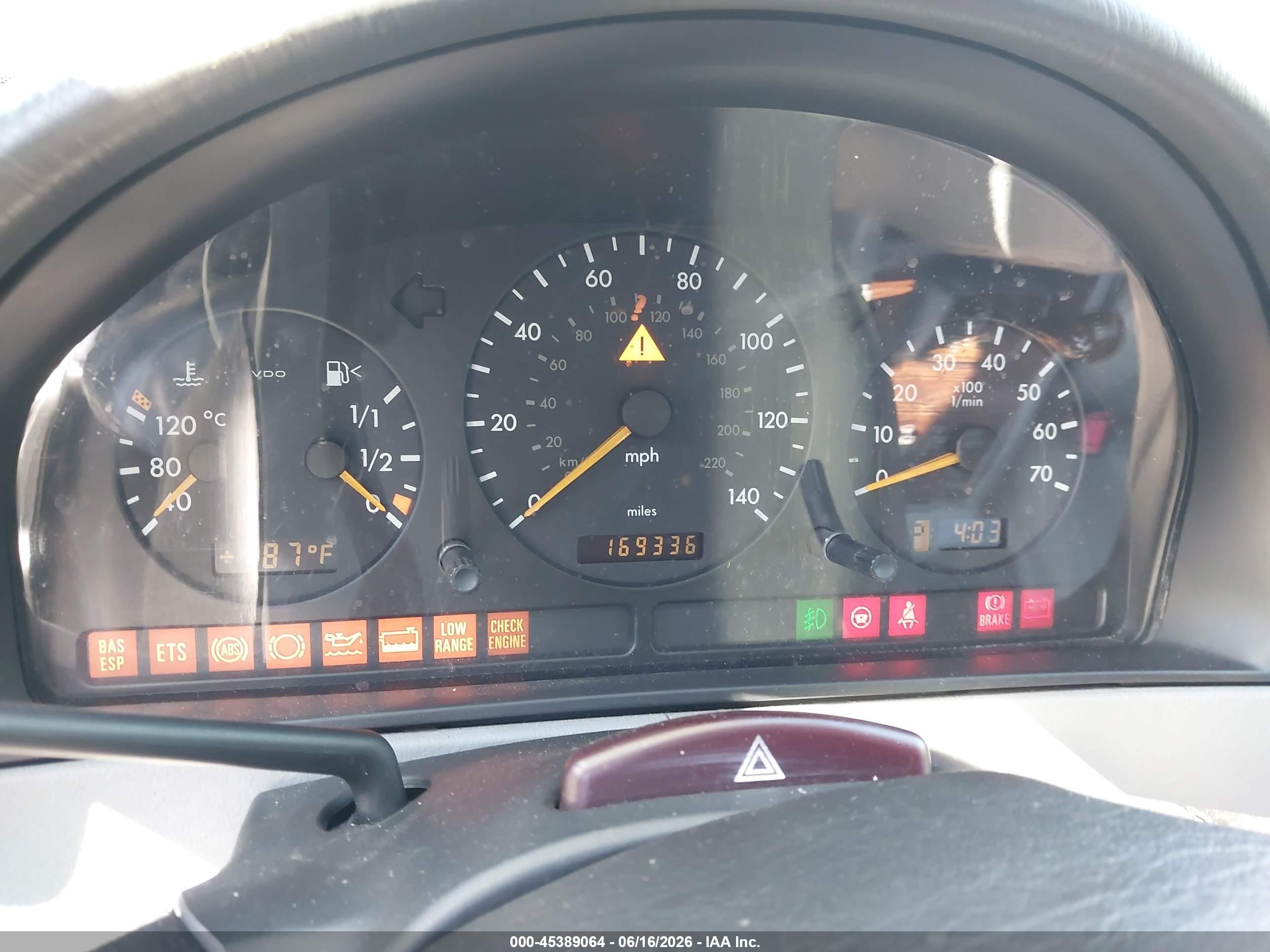 2000 Mercedes-benz Ml 430   Gray vin: 4JGAB72E4YA167446