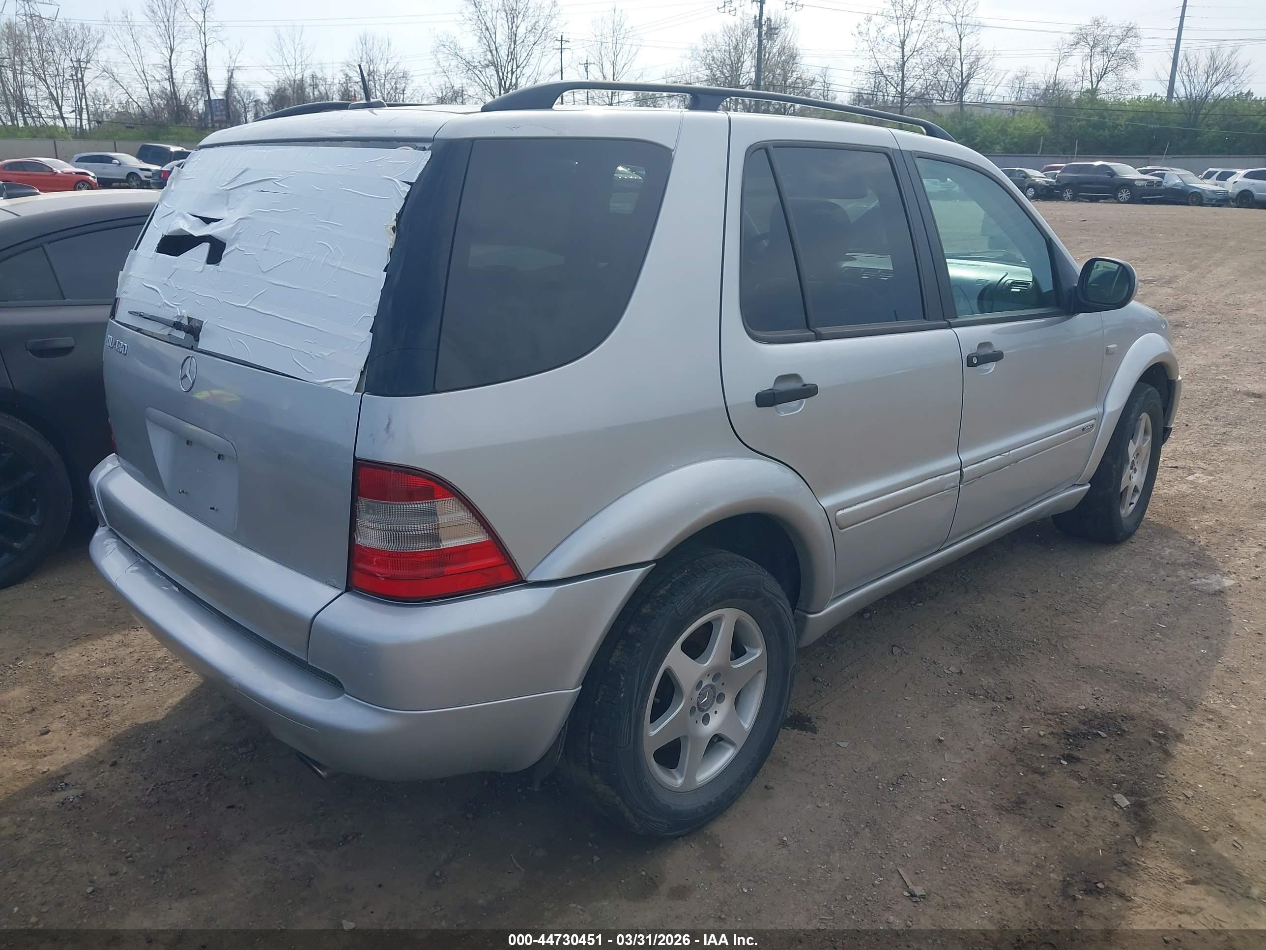 2001 Mercedes-benz Ml 430   Silver vin: 4JGAB72E51A237252