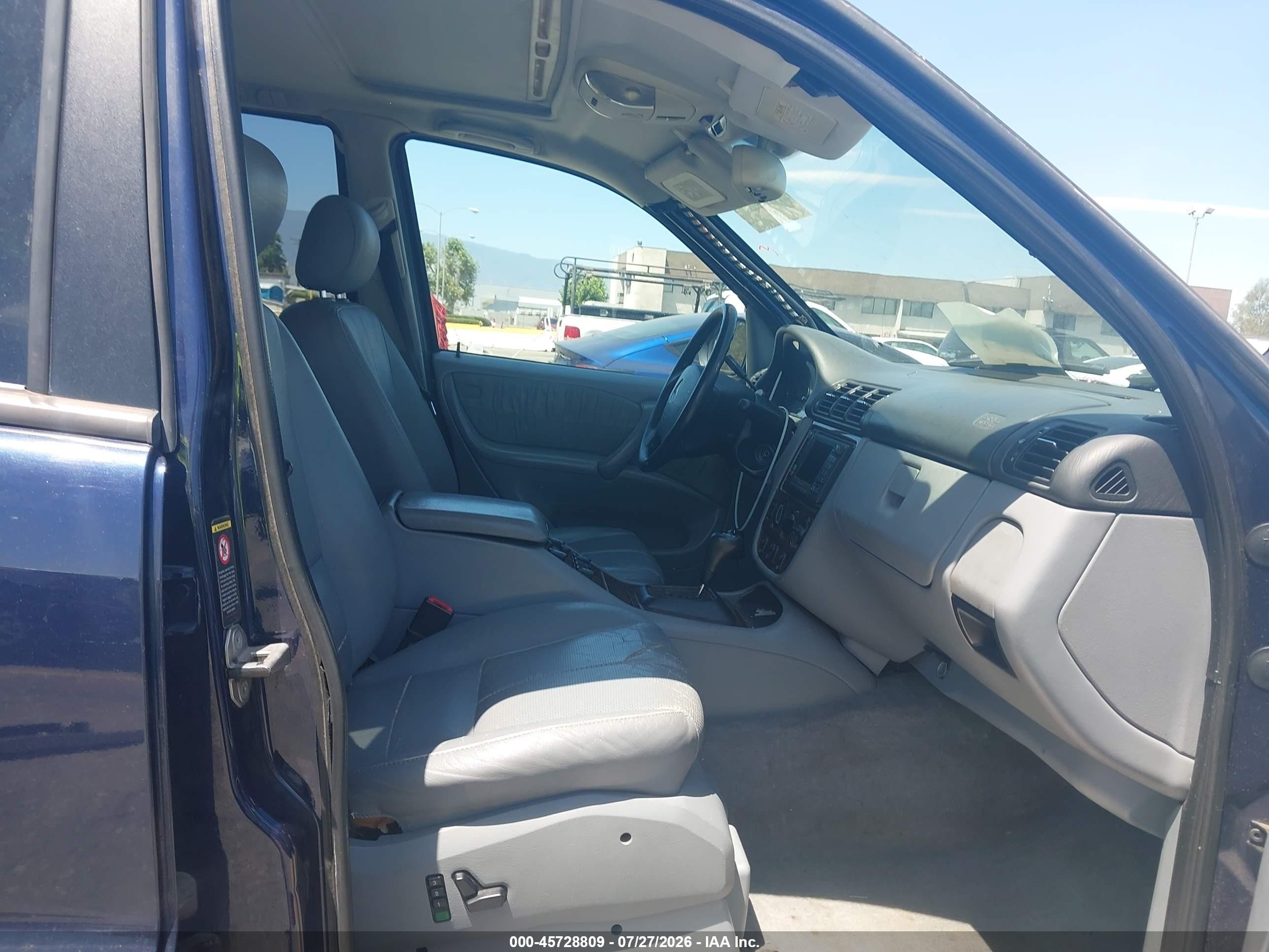 2000 Mercedes-benz Ml 430   Blue vin: 4JGAB72E5YA202771