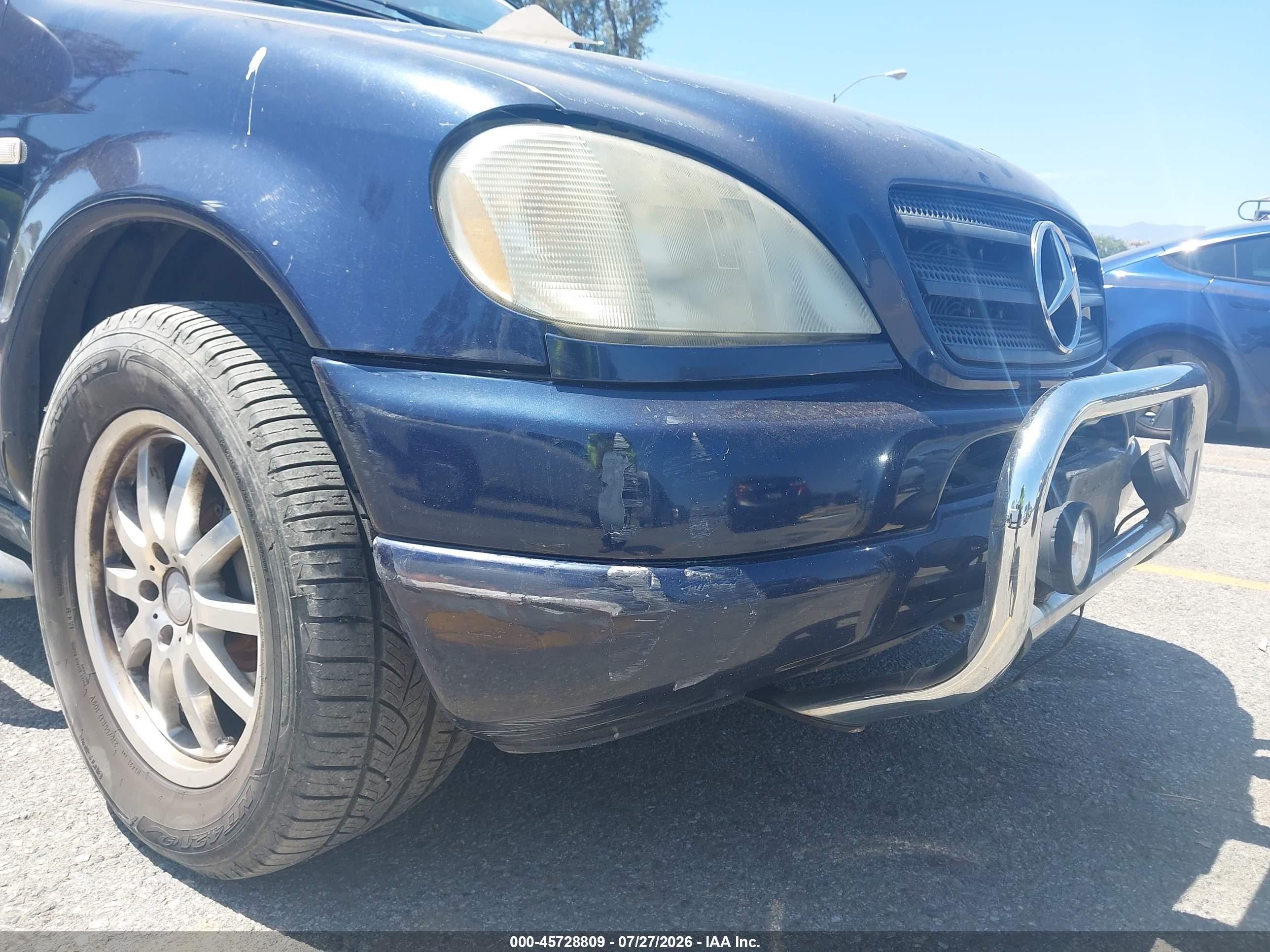 2000 Mercedes-benz Ml 430   Blue vin: 4JGAB72E5YA202771