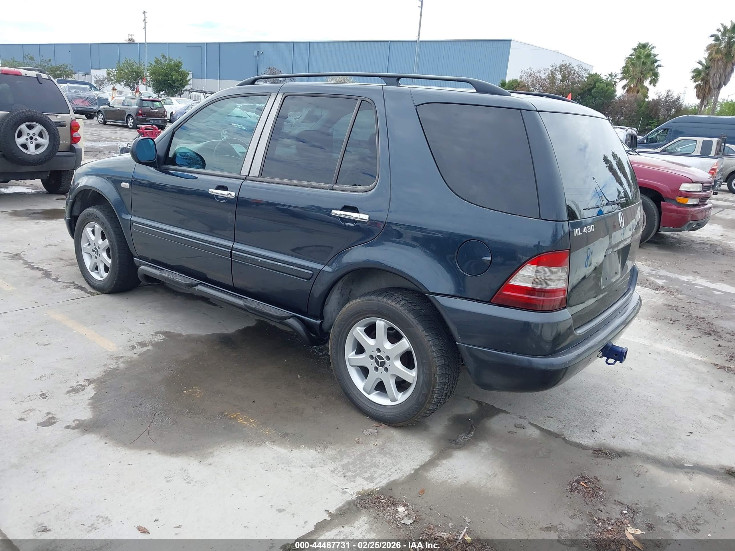 1999 Mercedes-benz Ml 430   Blue vin: 4JGAB72E9XA099188