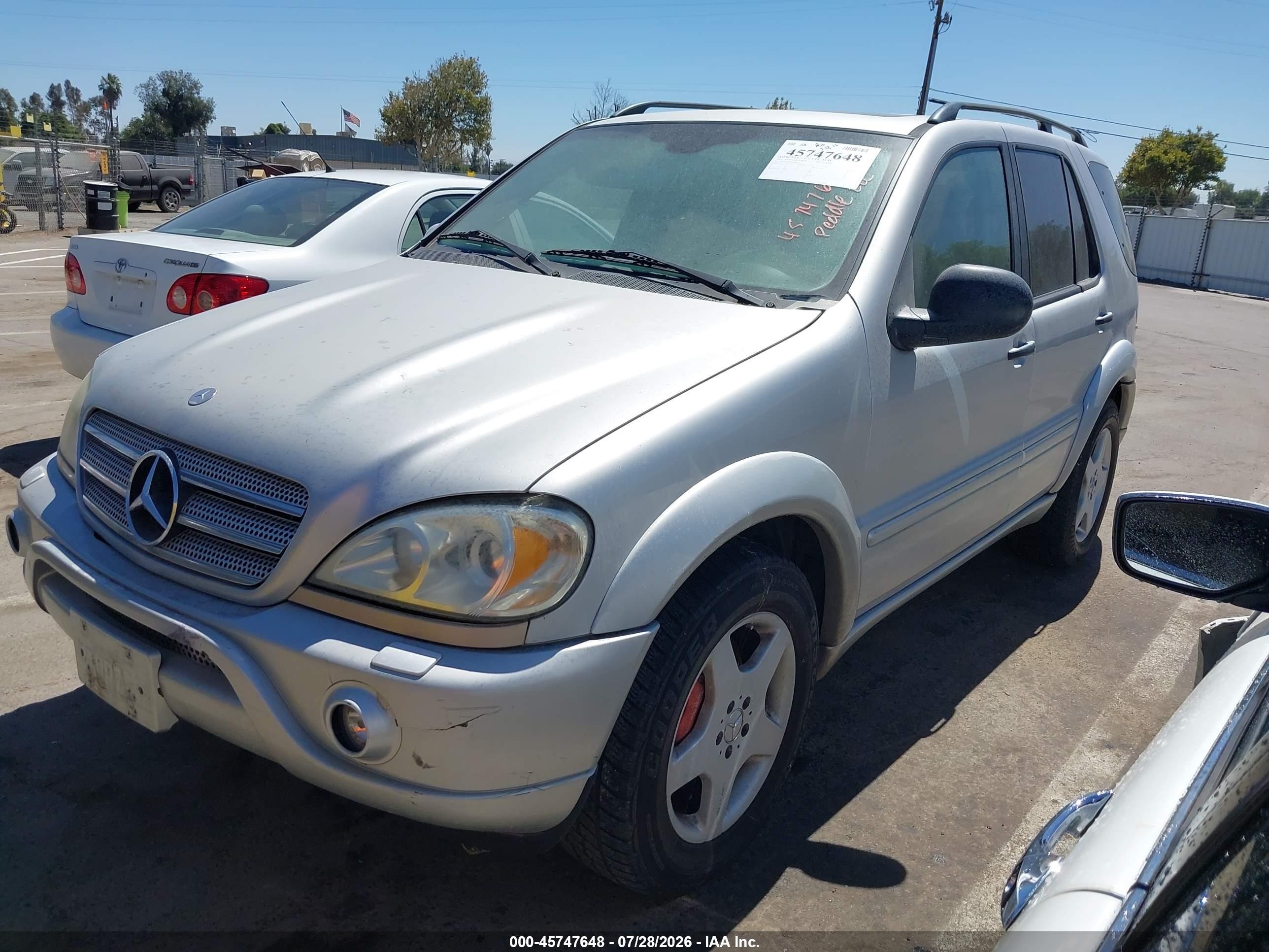 2002 Mercedes-benz Ml 55 Amg   Silver vin: 4JGAB74E02A290262